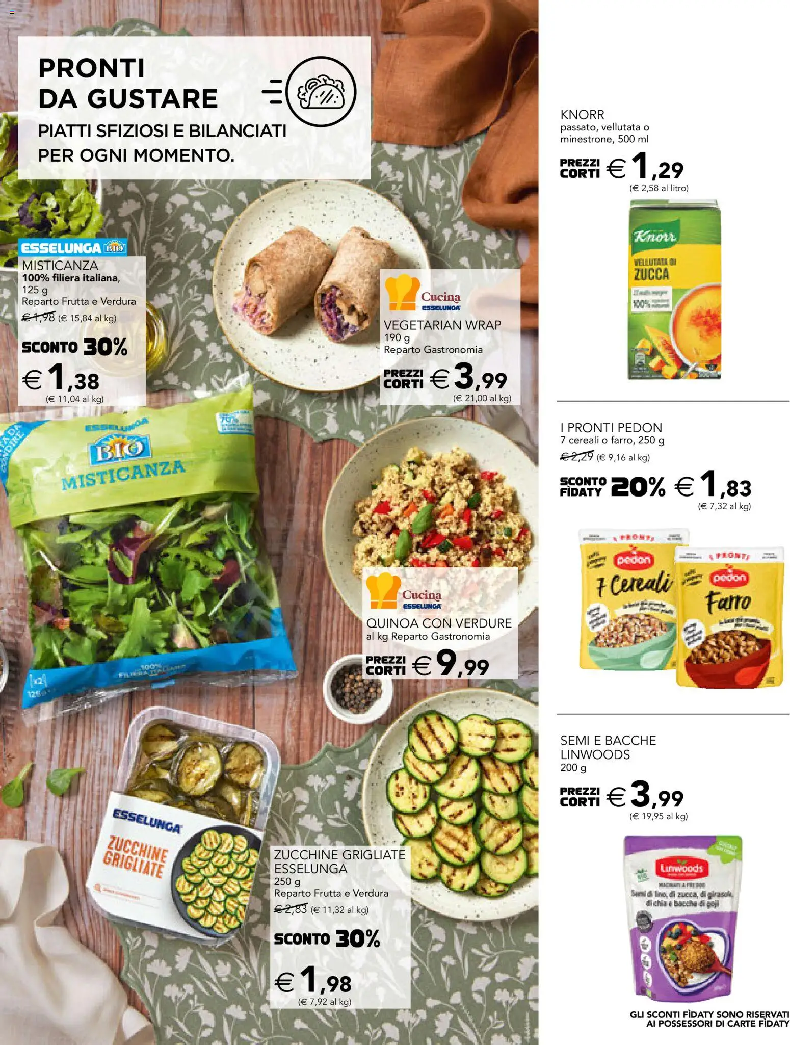 Volantino Esselunga S del 26.02.2026 | Pagina: 20 | Prodotti: Misticanza, Verdure, Quinoa, Farro