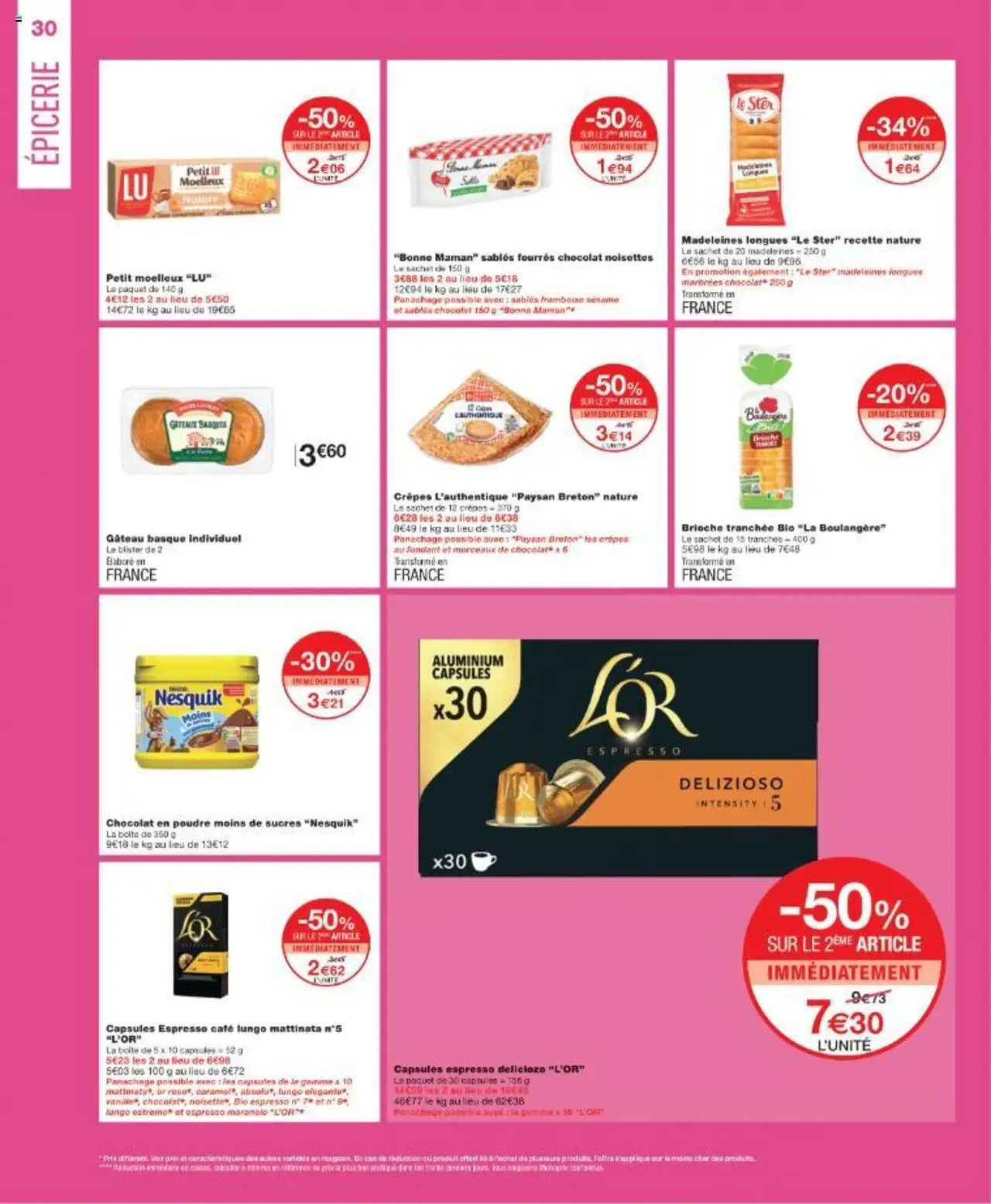  | Page: 30 | Produits: Framboise, Poudre, Chocolat en poudre, Café