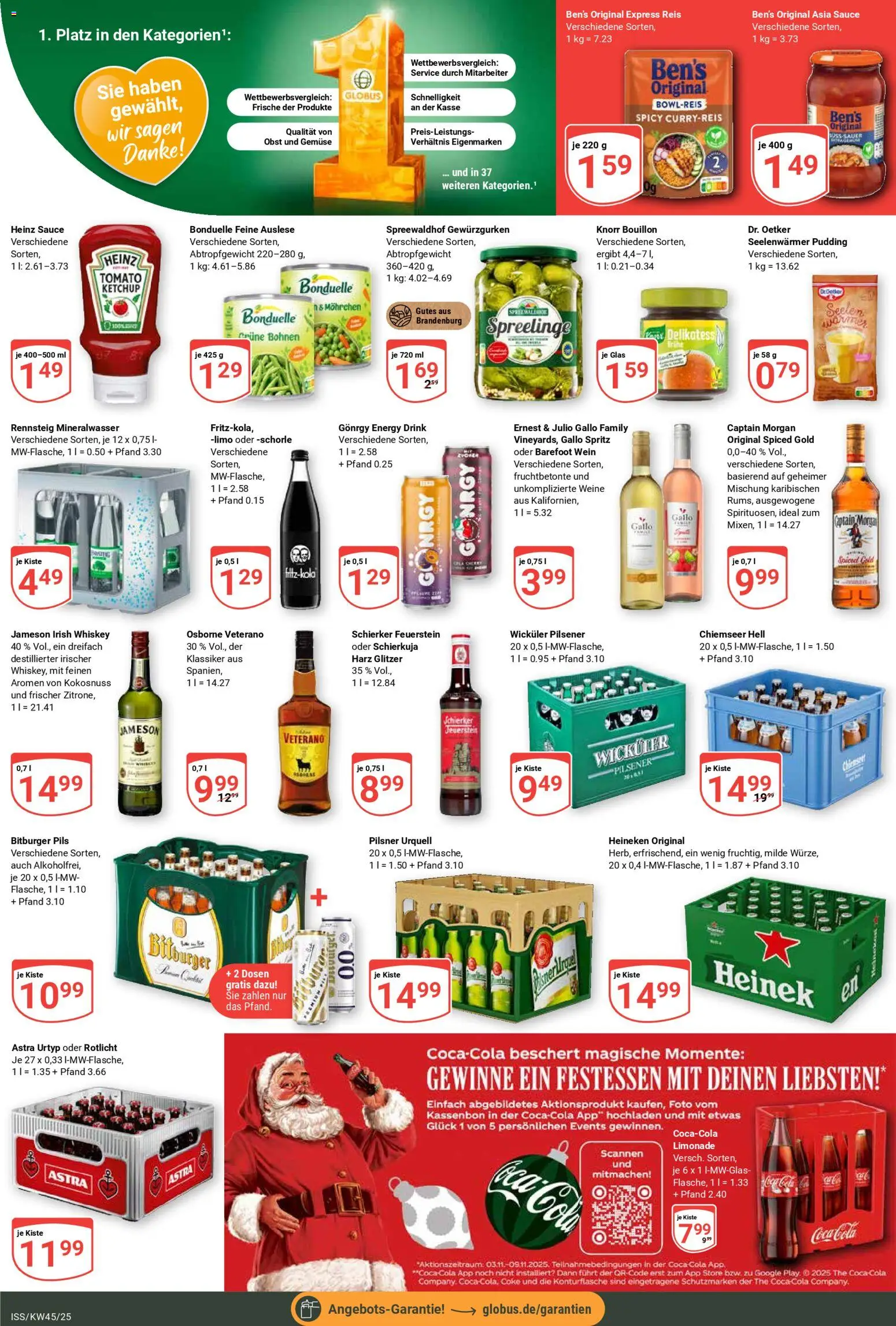 Globus Prospekt 	 – gültig ab 03.11.2025 | Seite: 3 | Produkte: Energy, Astra, Knorr, Mineralwasser