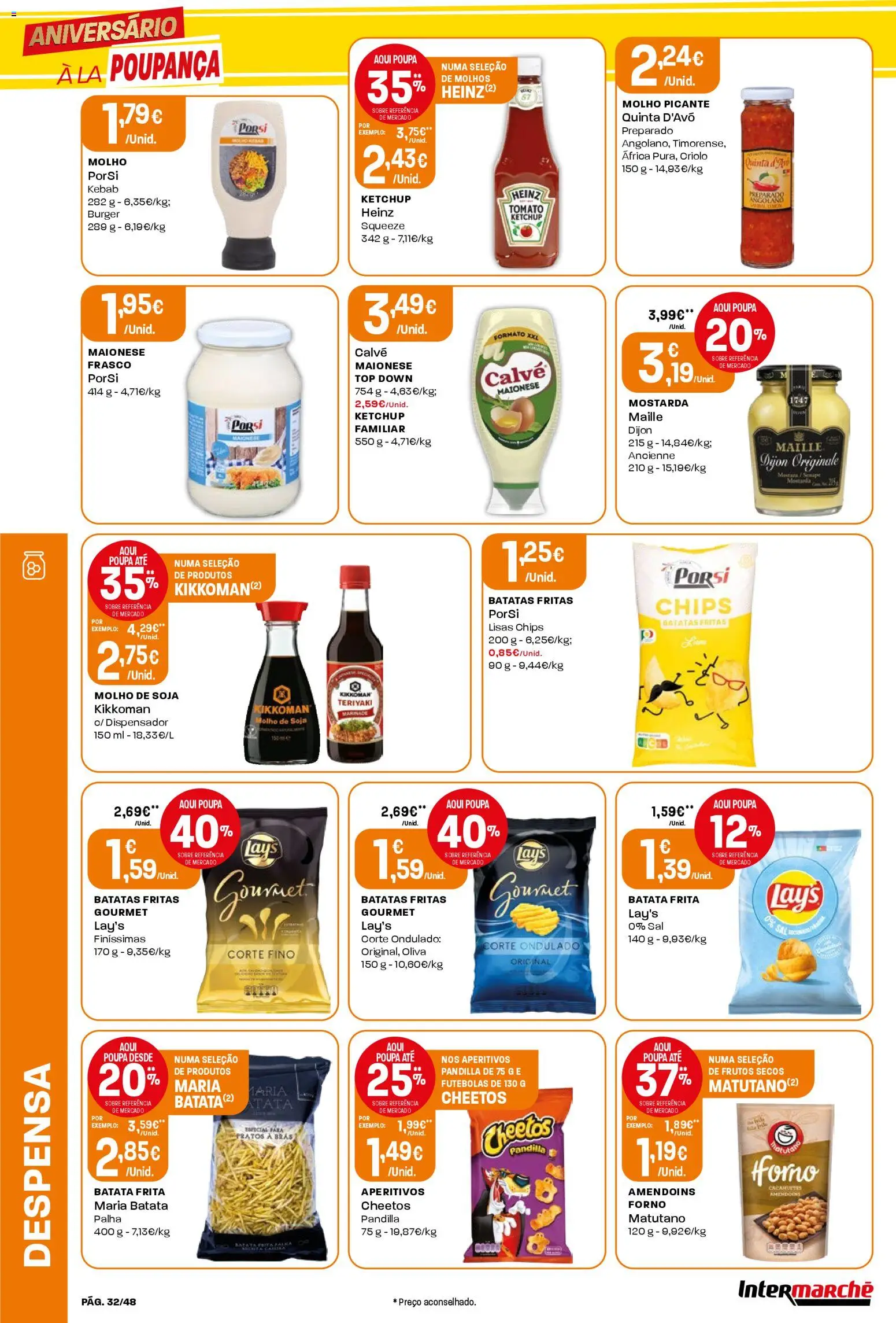 Intermarché folheto │ válido de 23.10.2025 | Página: 32 | Produtos: Batata, Batata frita, Maionese, Batatas fritas