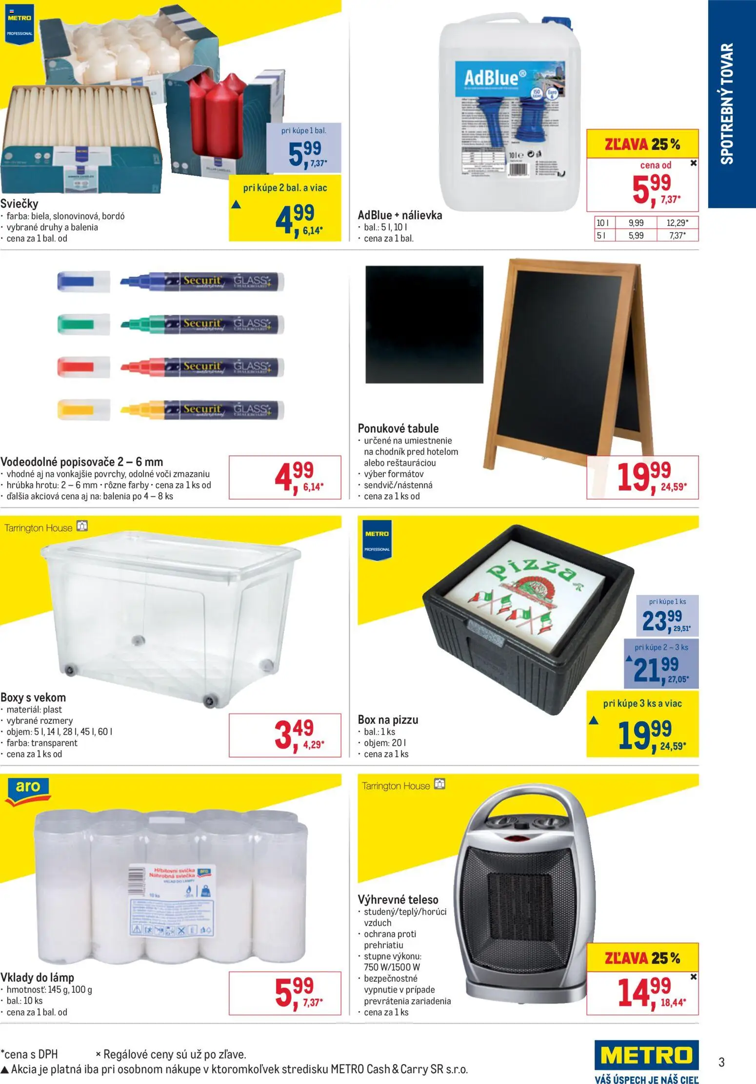 Nové Metro akcie – leták je platný od 02.01.2026 | Strana: 3 | Produkty: Sviečky