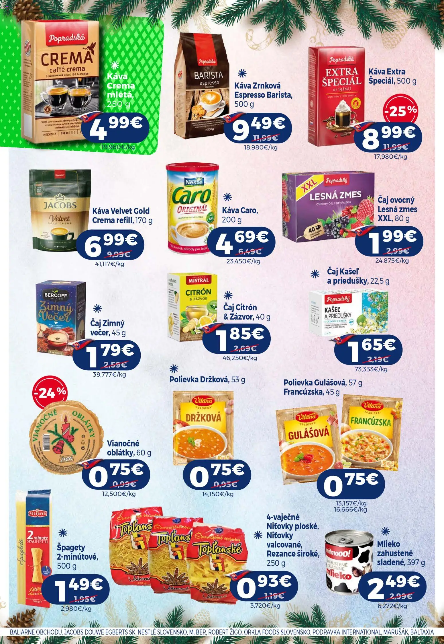 Nové Milk Agro akcie – leták je platný od 26.11.2025 | Strana: 12 | Produkty: Mlieko, Káva, Čaj, Špagety