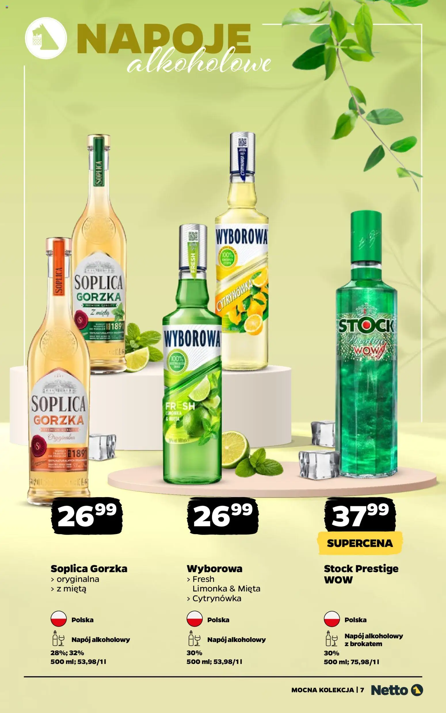 Netto gazetka - Alkohole mocne od 13.04.2026 | Strona: 7 | Produkty: Limonka, Napoje, Mięta