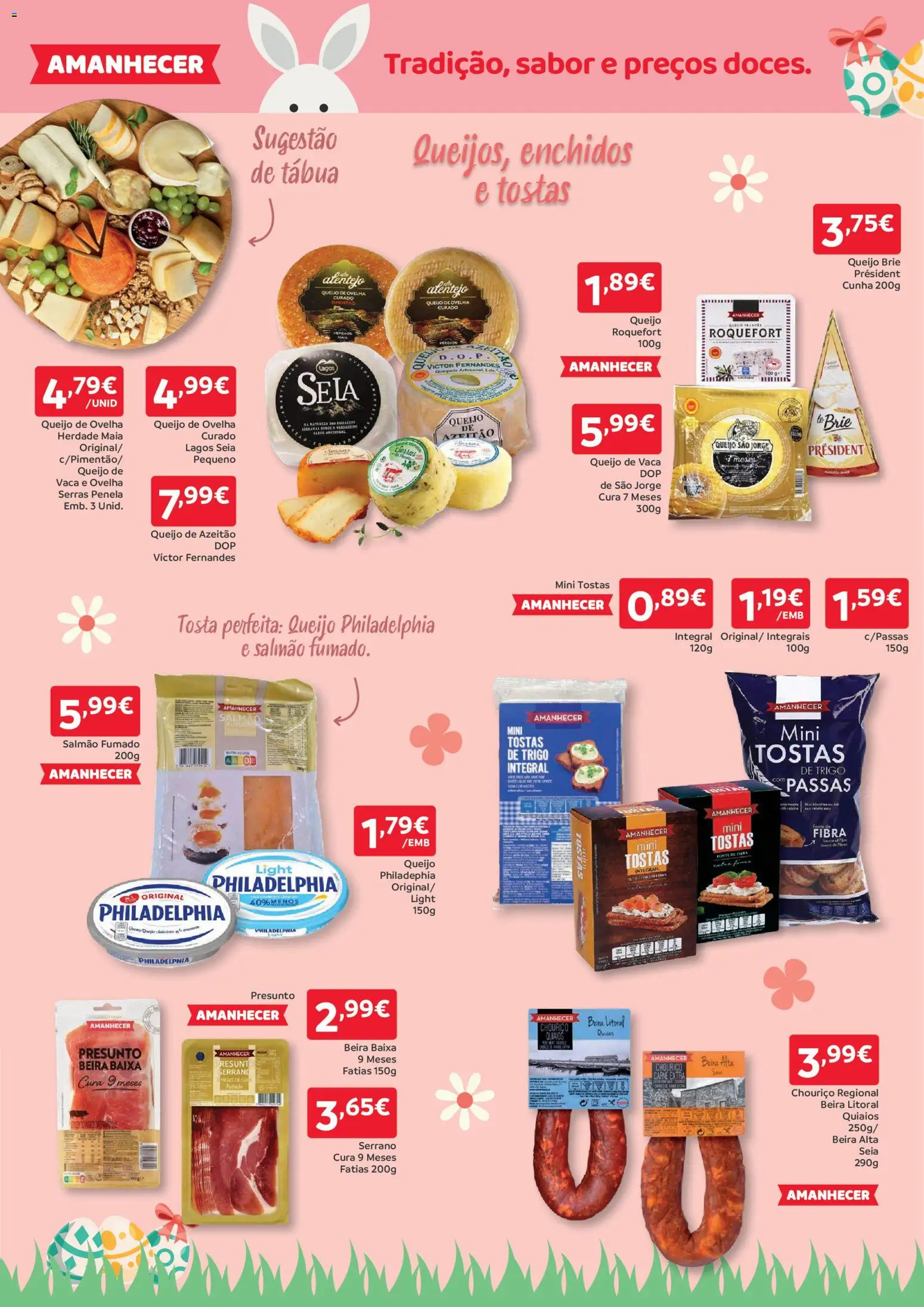 Amanhecer folheto │ válido de 26.03.2026 | Página: 4 | Produtos: Tostas, Queijo, Chouriço, Doces