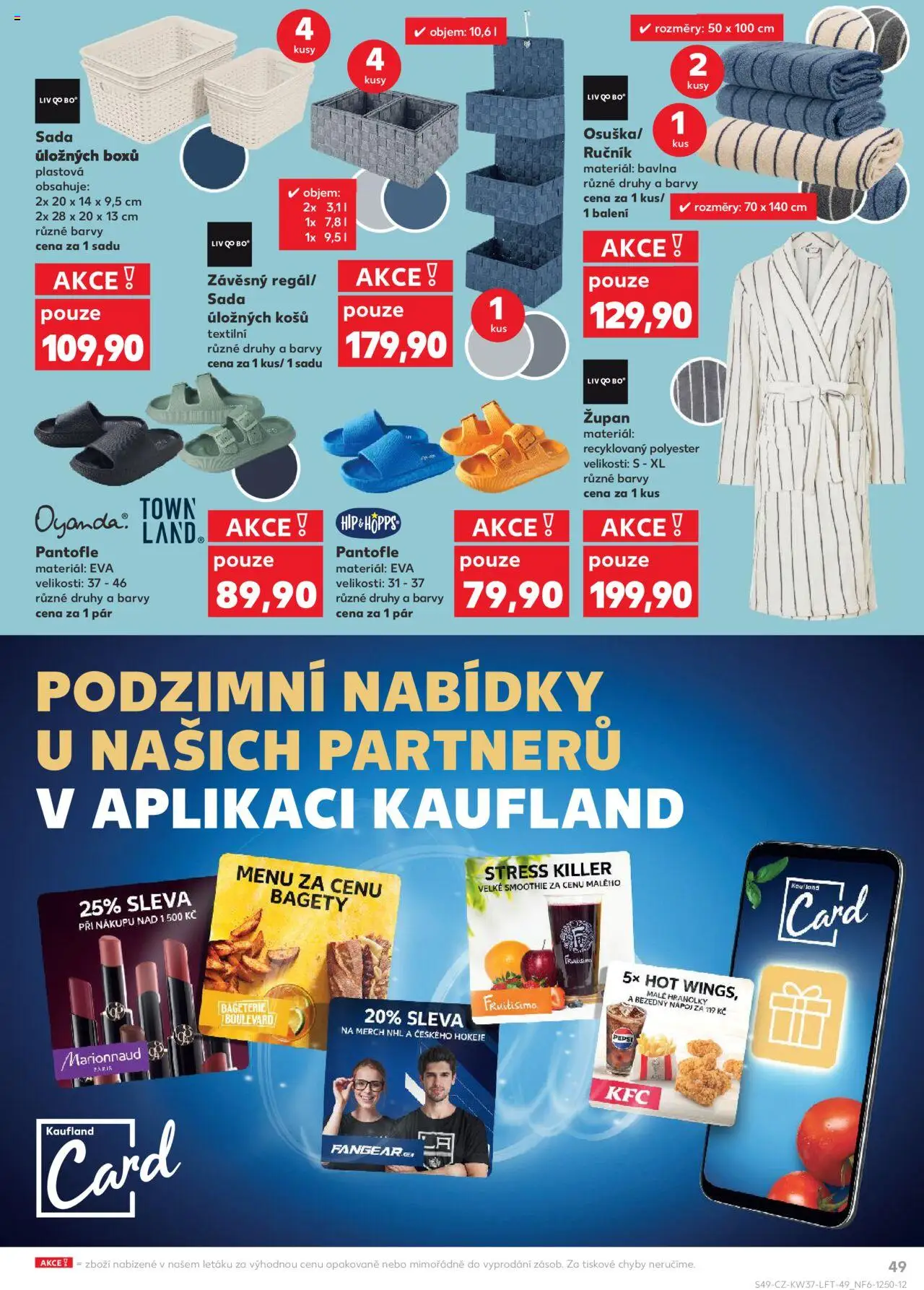 Kaufland leták - Brno od 10.09.2025 | Strana: 49 | Produkty: Župan, Pantofle, Hranolky, Barvy