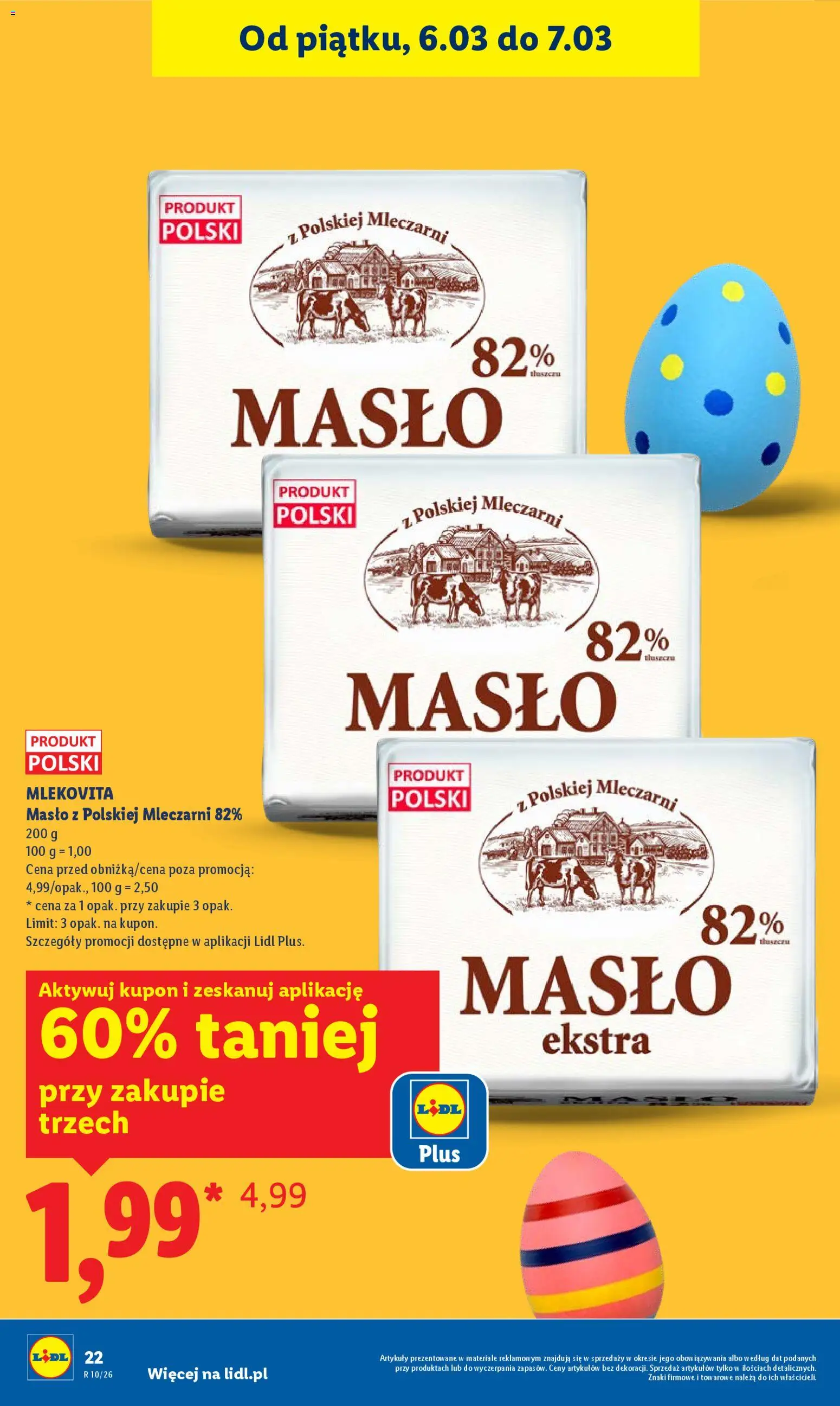 Lidl gazetka od 05.03.2026 | Strona: 22 | Produkty: Masło
