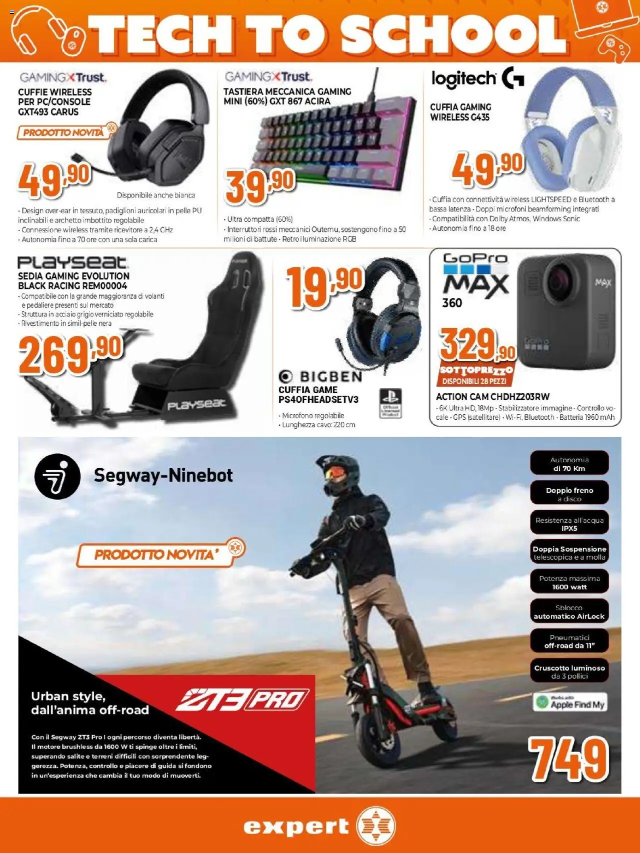 Volantino Expert del 14.08.2025 | Pagina: 14 | Prodotti: Auricolari, Tastiera, Cuffie, Disco