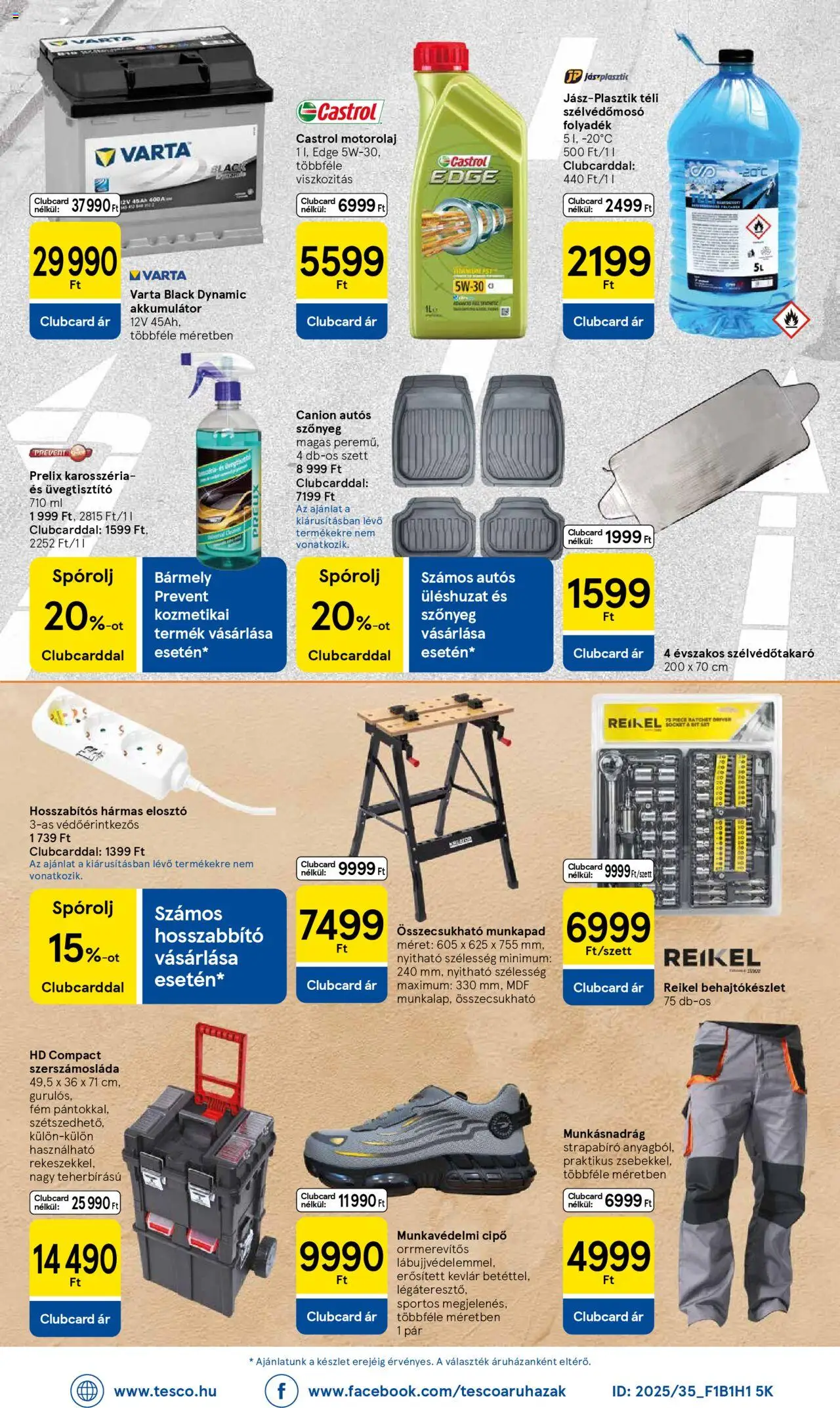 Tesco akciós ujság - amely érvényes a következő dátumtól: 21.10.2025 | Oldal: 32 | Termékek: Hosszabbító, Munkavédelmi cipő, Munkapad, Szerszámosláda