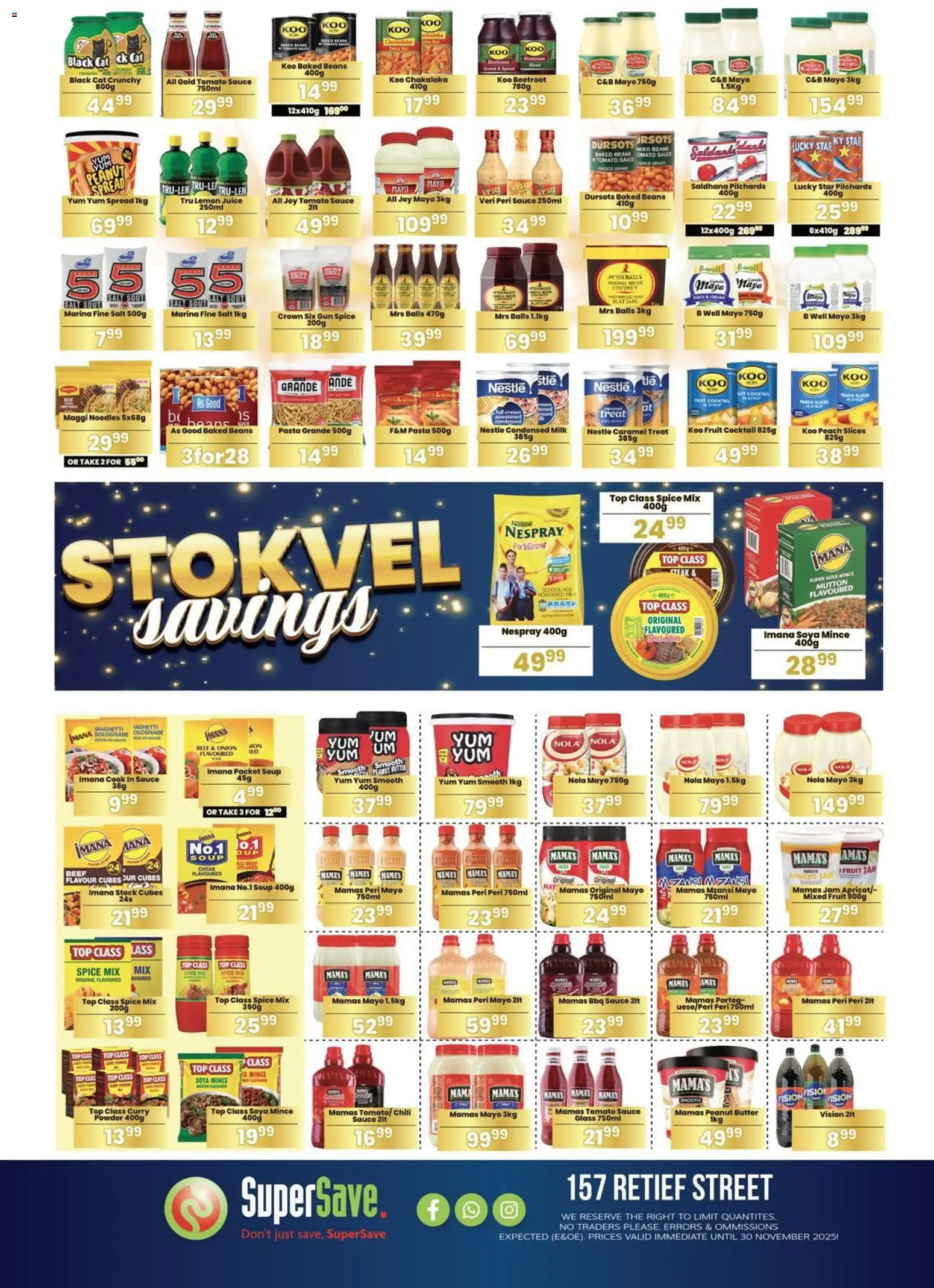 New Super Save catalogue – valid from 15.11.2025 | Page: 4 | Products: Pasta, Sauce, Lemon, Caramel