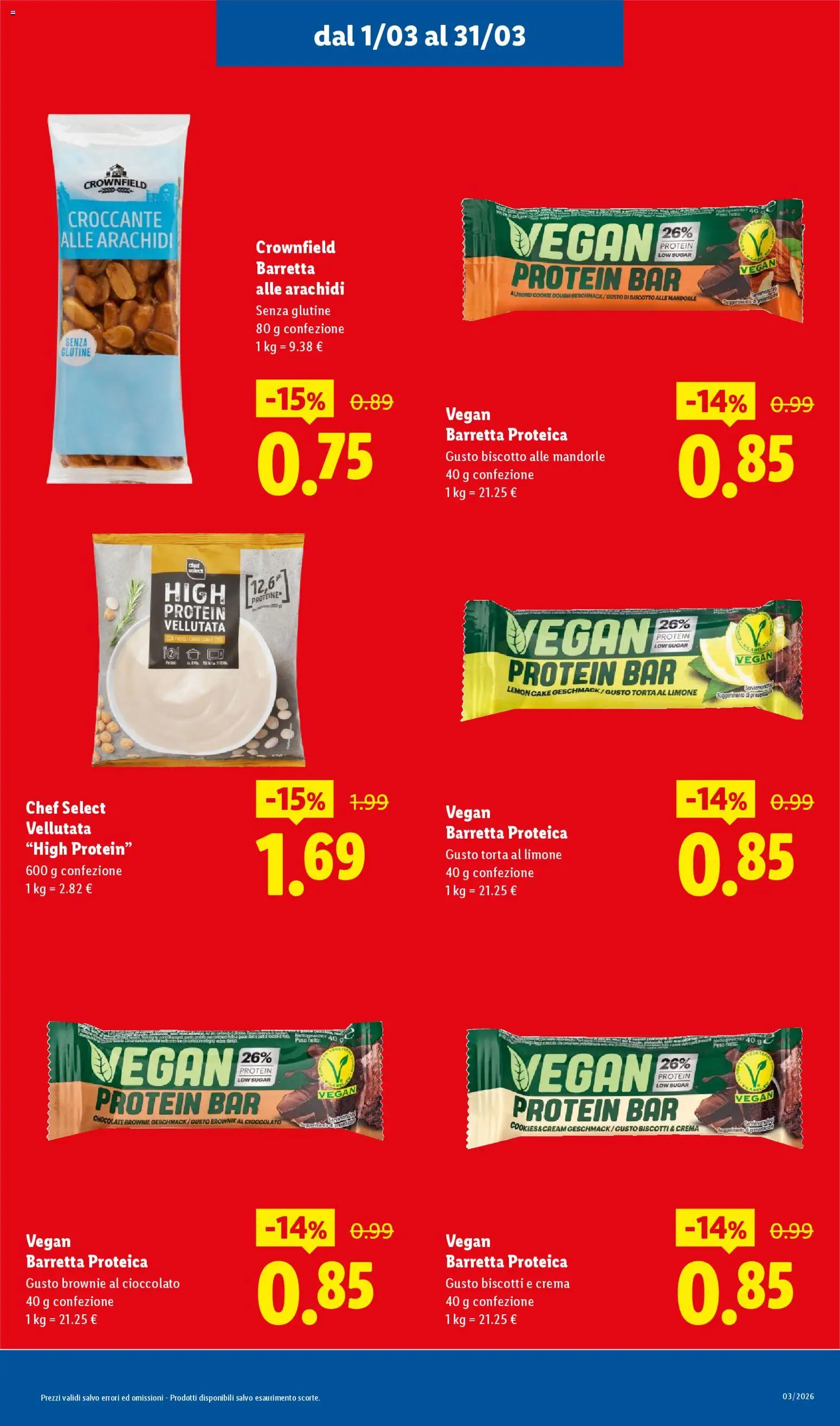 Volantino Lidl del 01.03.2026 | Pagina: 11 | Prodotti: Crema, Biscotti, Torta, Arachidi