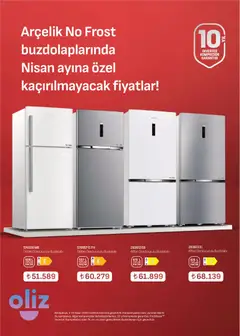 01.04.2026 tarihinden itibaren geçerli olan Arçelik kataloğu önizlemesi | Sayfa: 13 | Ürünler: Buzdolabı