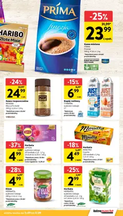 Intermarche Gazetka od 11.09.2025 | Strona: 27 | Produkty: Kawa mielona Prima, Dżem, Kawa, Herbata