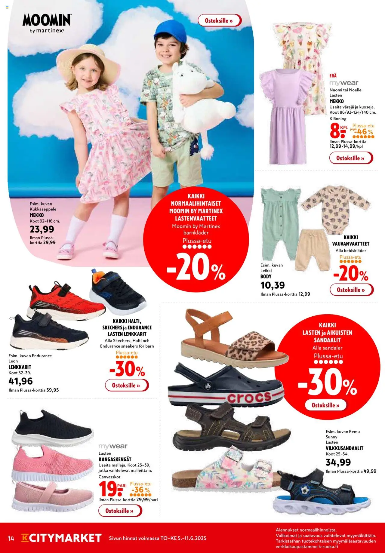  | Sivu: 14 | Tuotteet: Lenkkarit, Sandaalit, Mekko