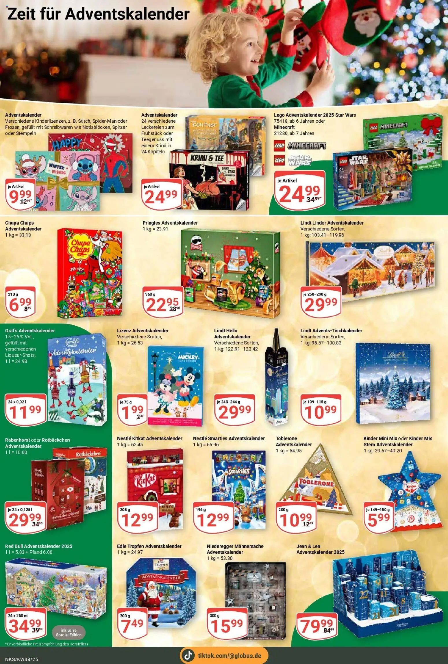 Globus prospekt Neunkirchen	 – gültig ab 26.10.2025 | Seite: 24 | Produkte: Red bull, Smarties, Pringles, Lindt