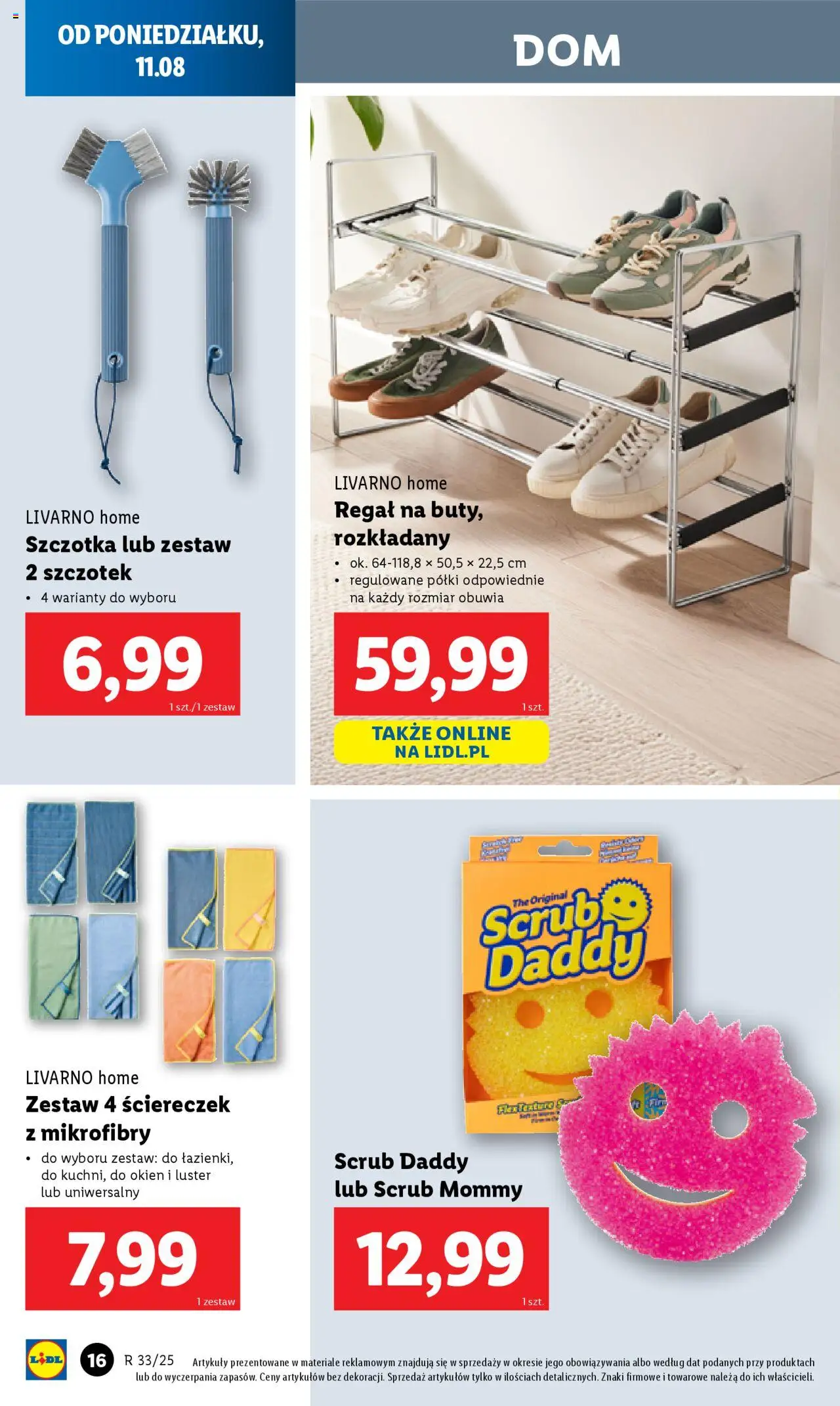Lidl Katalog od 11.08.2025 | Strona: 16 | Produkty: Szczotka, Regał