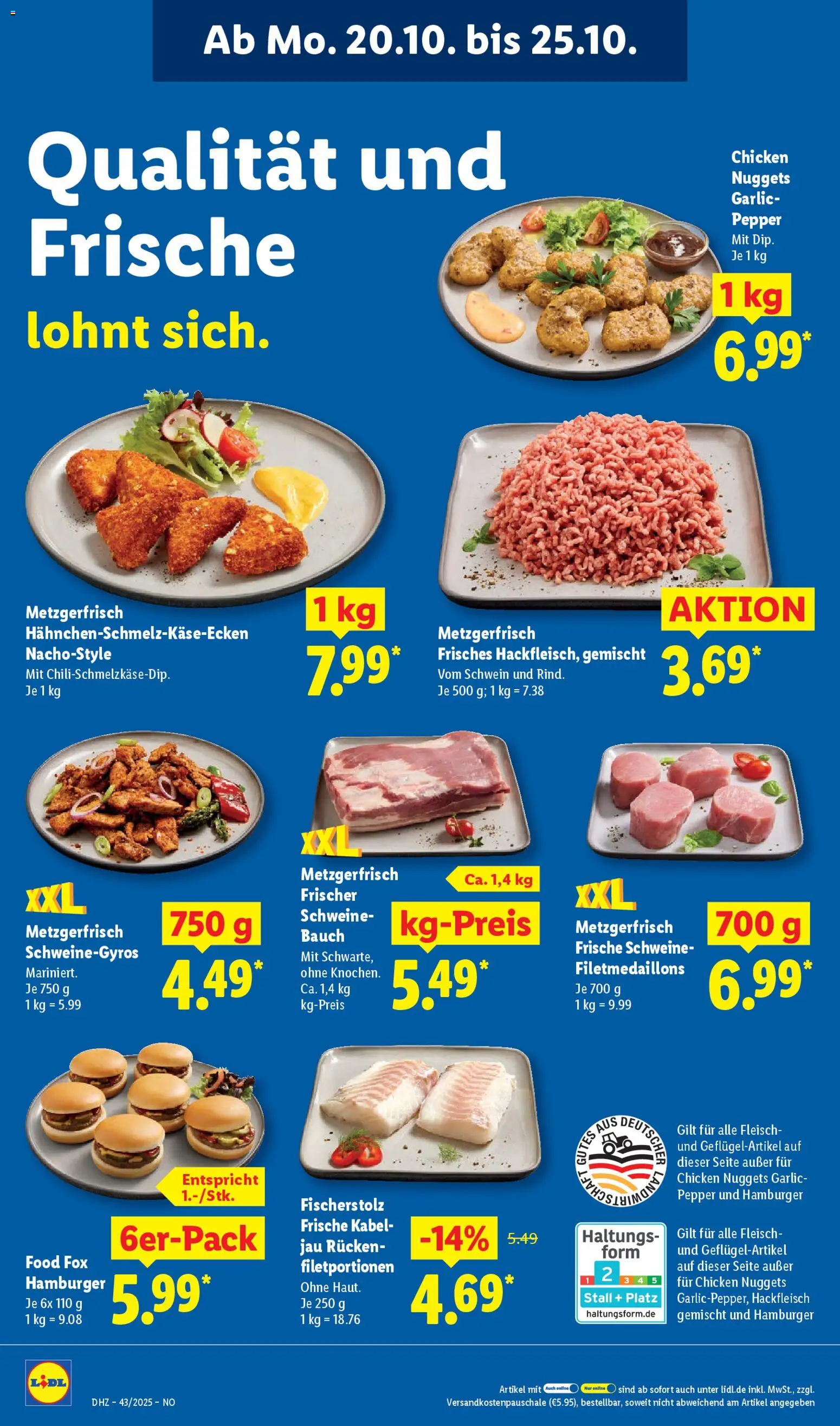 Lidl Prospekt Lüchow – gültig ab 20.10.2025 | Seite: 10 | Produkte: Kabel, Tür, Fleisch, Hackfleisch