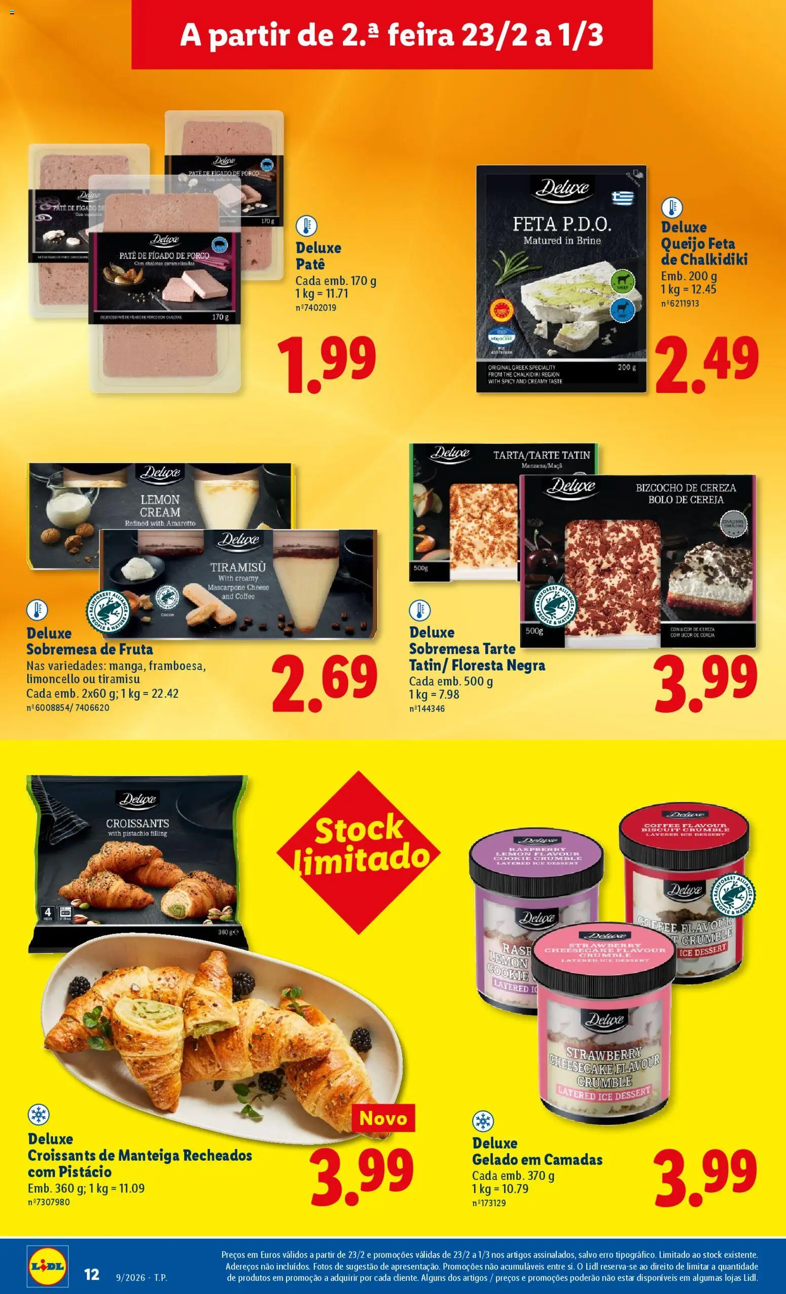 Lidl folheto │ válido de 23.02.2026 | Página: 12 | Produtos: Licor, Queijo, Tarte, Mascarpone