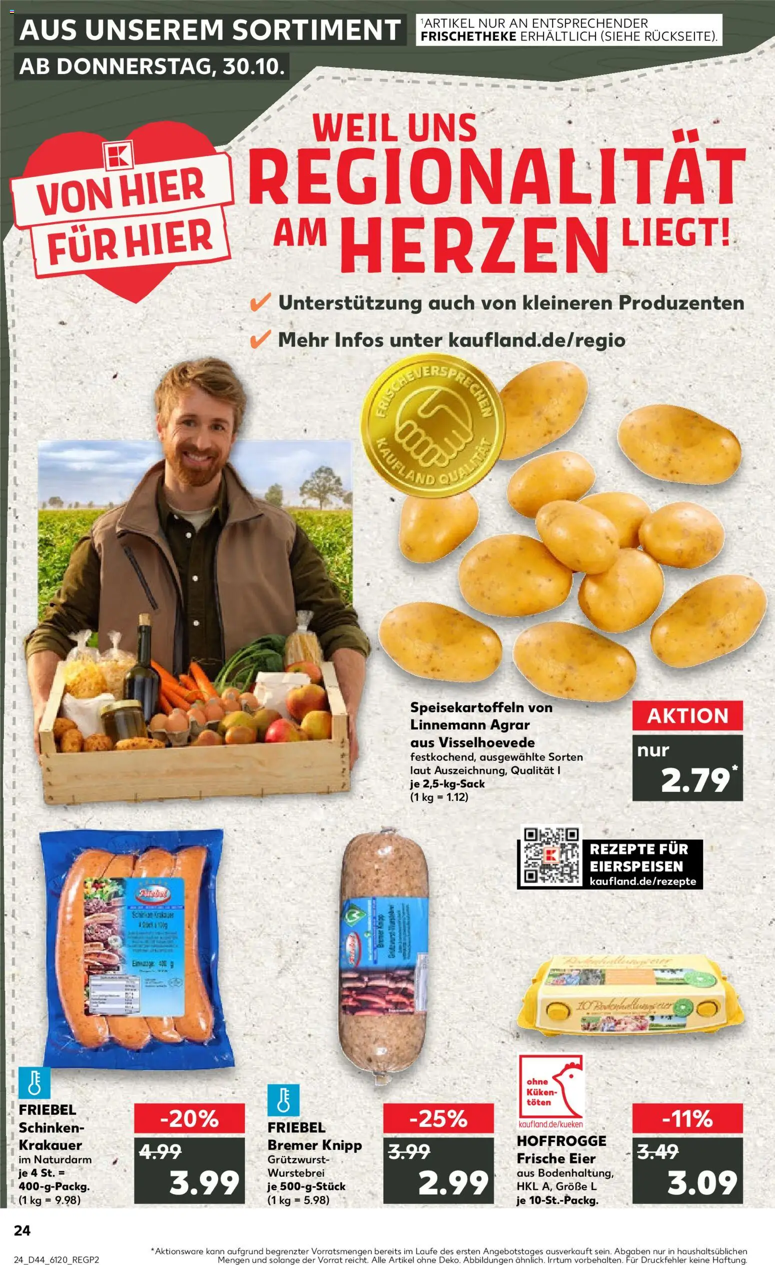 Kaufland prospekt Bremen	 – gültig ab 30.10.2025 | Seite: 24 | Produkte: Eier, Schinken