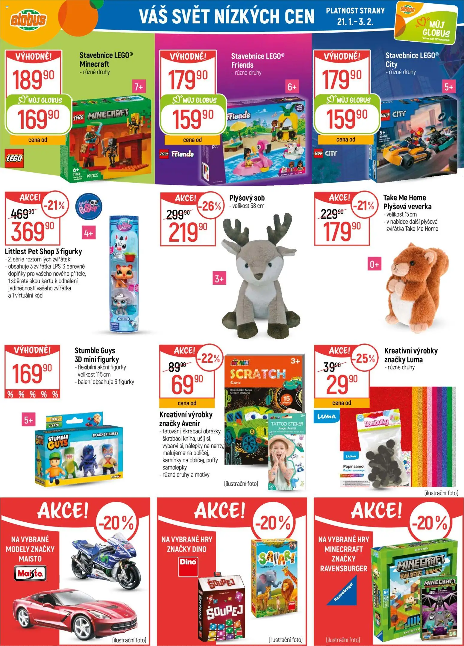 Globus leták - Praha Zličín od 21.01.2026 | Strana: 25 | Produkty: Stavebnice, Nálepky, Lego Friends, Samolepky