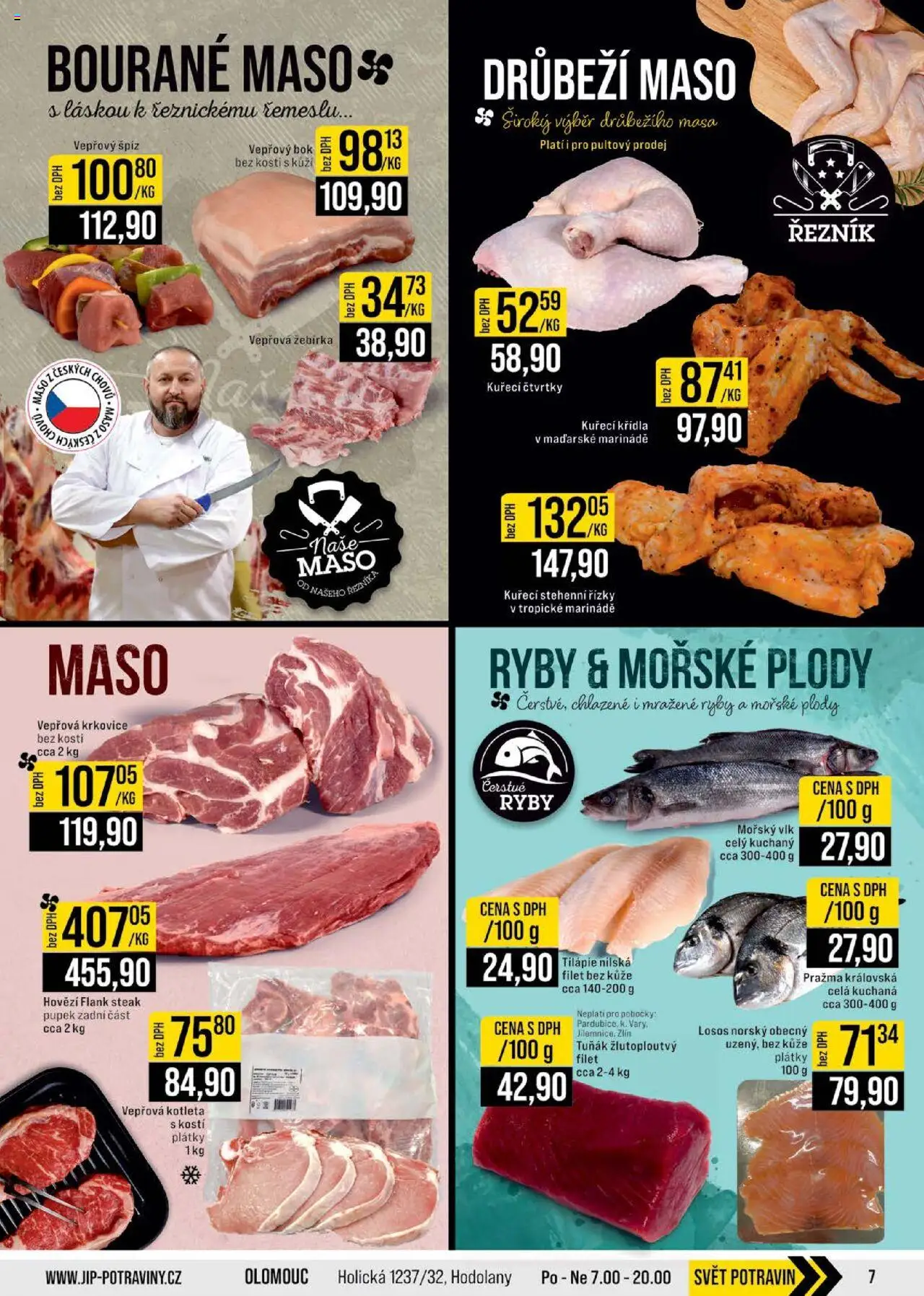 Jip leták - Cash & Carry od 17.09.2025 | Strana: 7 | Produkty: Hovězí, Steak, Kuřecí Křídla, Stehenní řízky