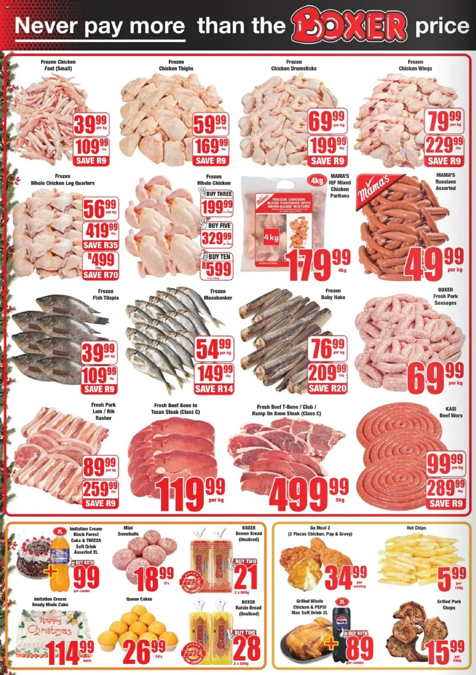 New Boxer catalogue – valid from 17.12.2025 | Page: 2 | Products: Magdalenas, Bread, Pork, Cream