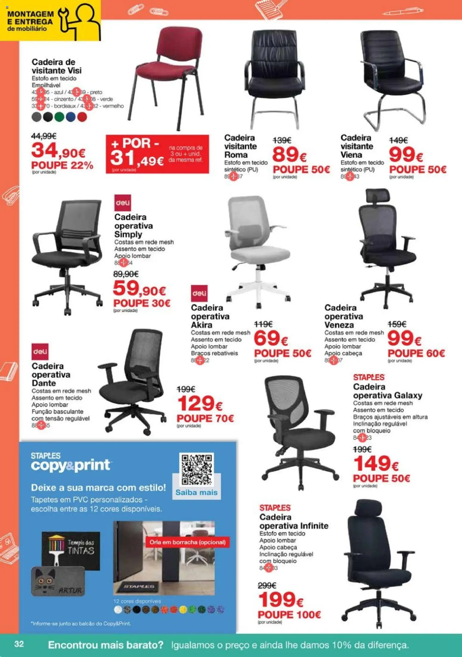 Staples - Folheto Regresso ao Escritório 2026 │ válido de 05.01.2026 | Página: 32 | Produtos: Cadeira