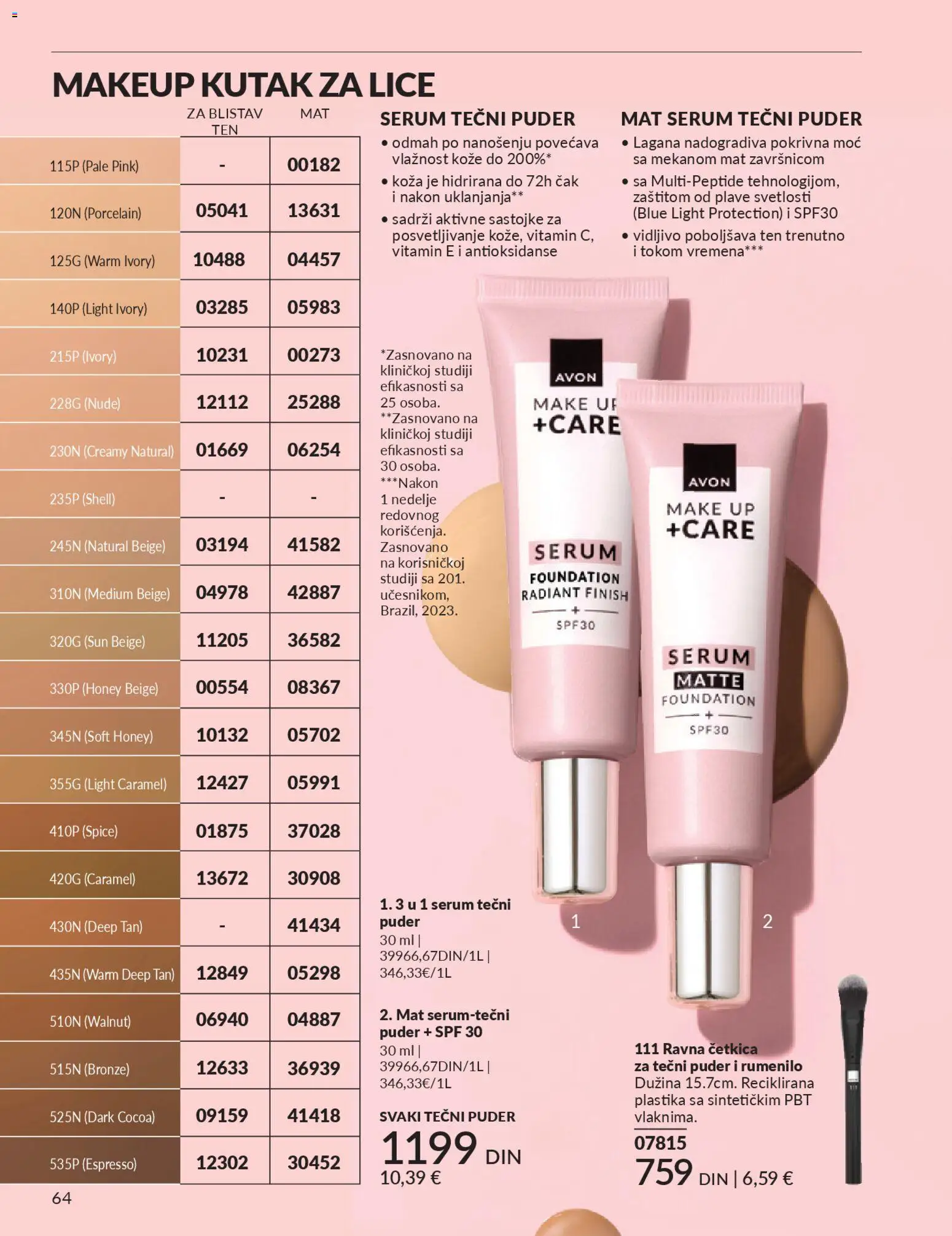 AVON katalog - važi od 01.02.2026 | Strana: 70 | Proizvode: Tečni puder, Finish, Puder, Rumenilo