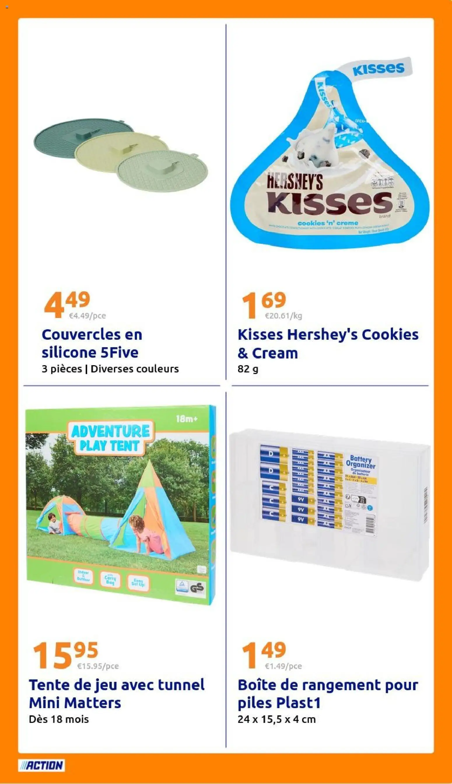 {H1} | Page: 27 | Produits: Tente, Cookies, Piles, Crème