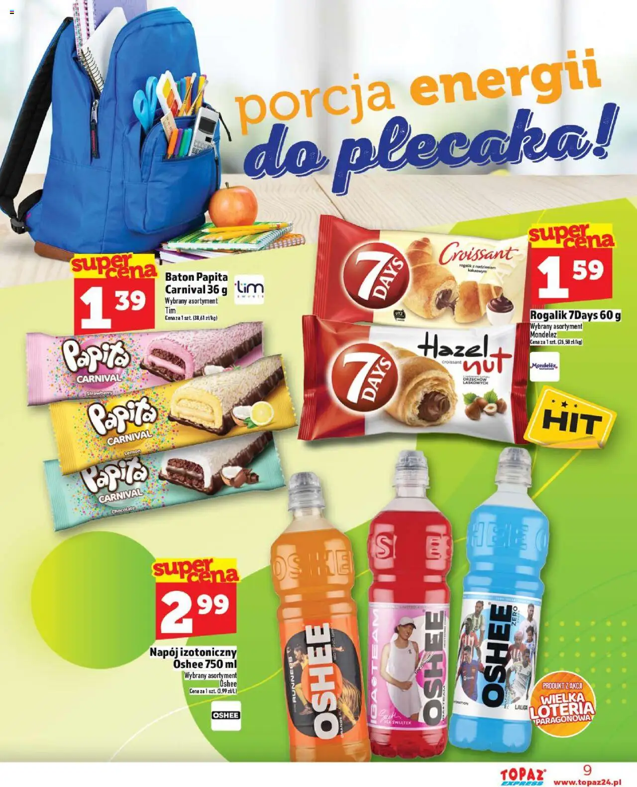 Topaz Gazetka - Express od 11.09.2025 | Strona: 9 | Produkty: Baton