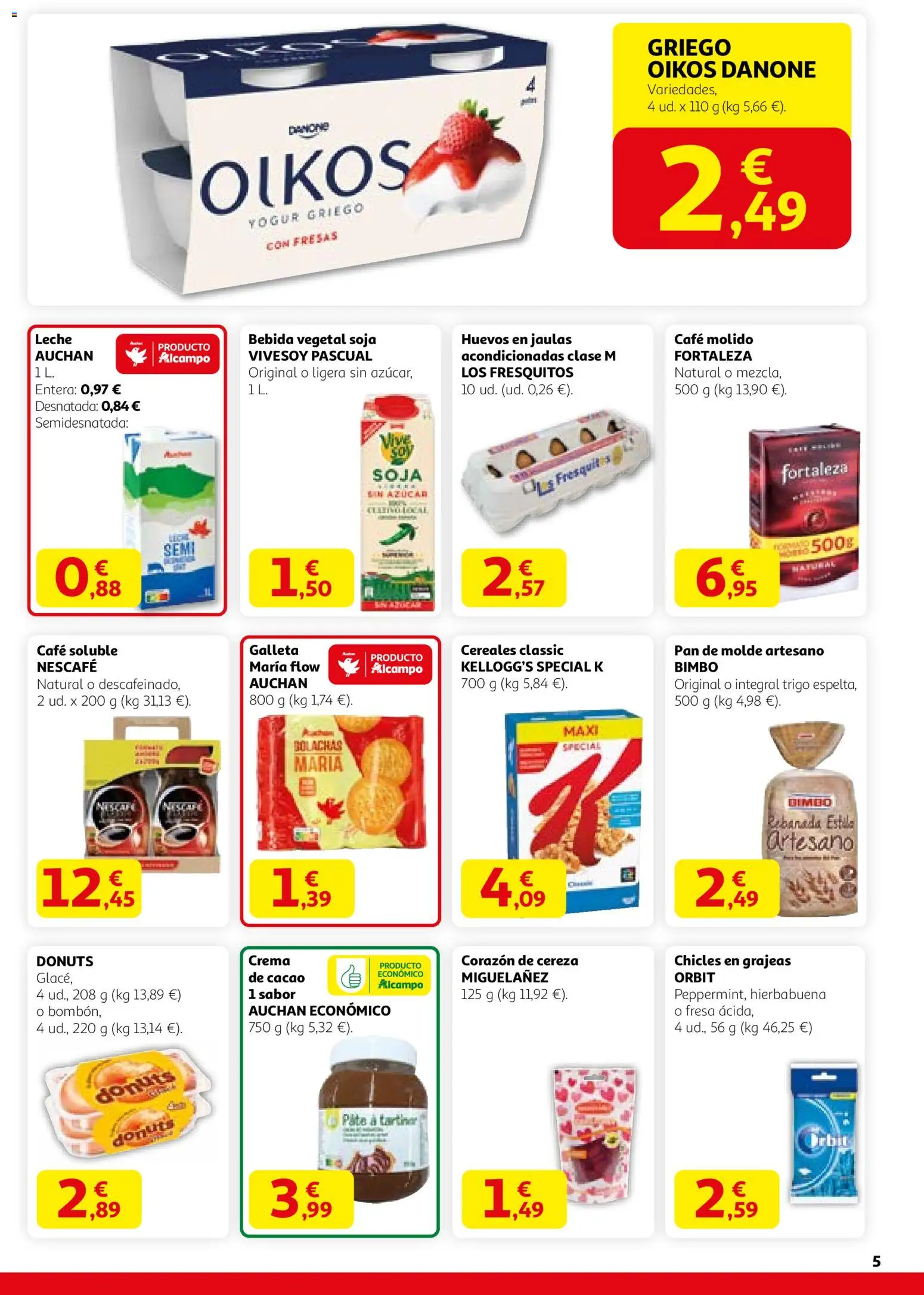 Alcampo - SM Nacional  │ válido desde el 12.02.2026 | Página: 5 | Productos: Pan, Μαγειρική εστία, Paté, Donuts