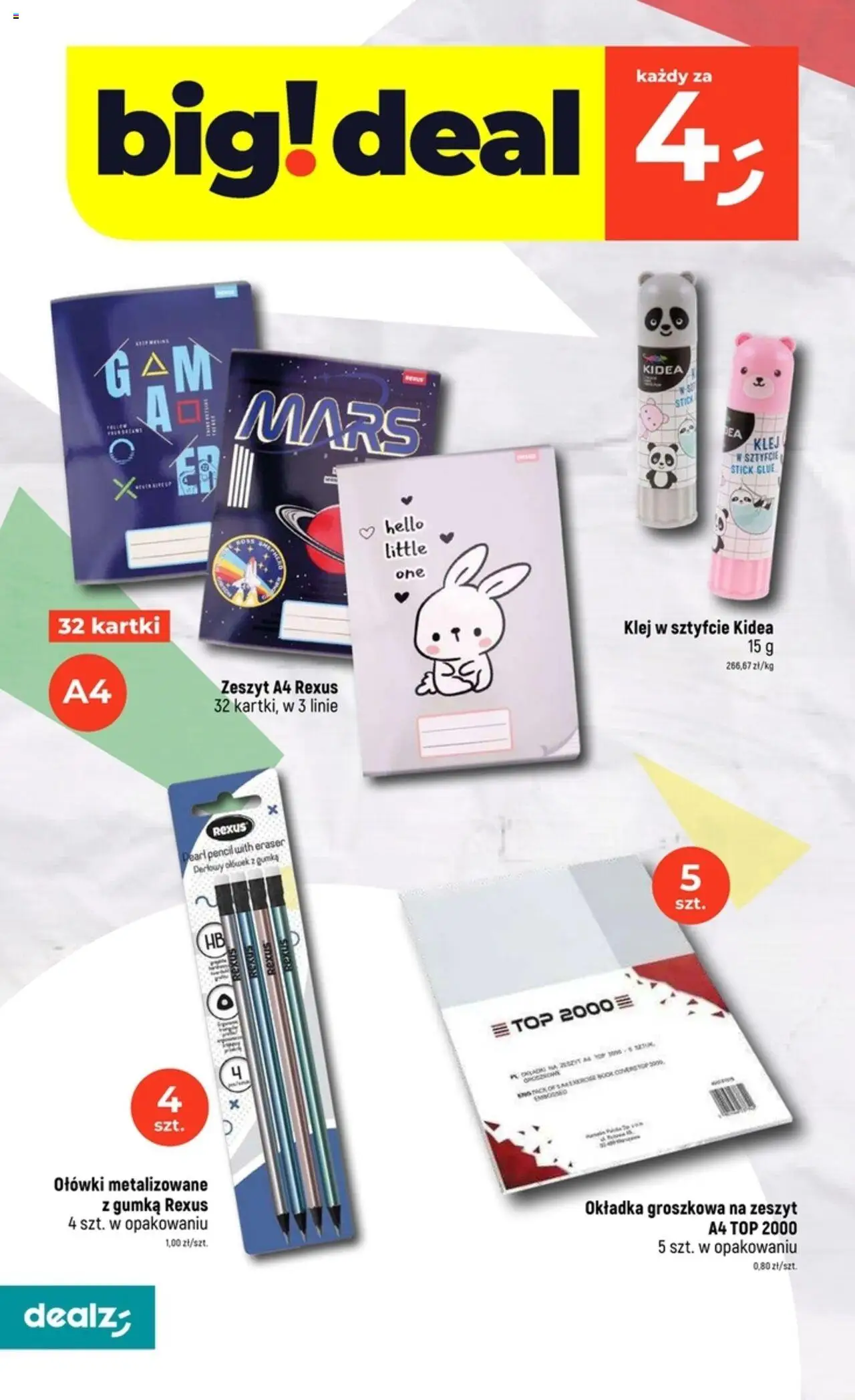 Dealz Gazetka - O!ceny pierwsza klasa od 31.07.2025 | Strona: 10 | Produkty: Top, Zeszyt