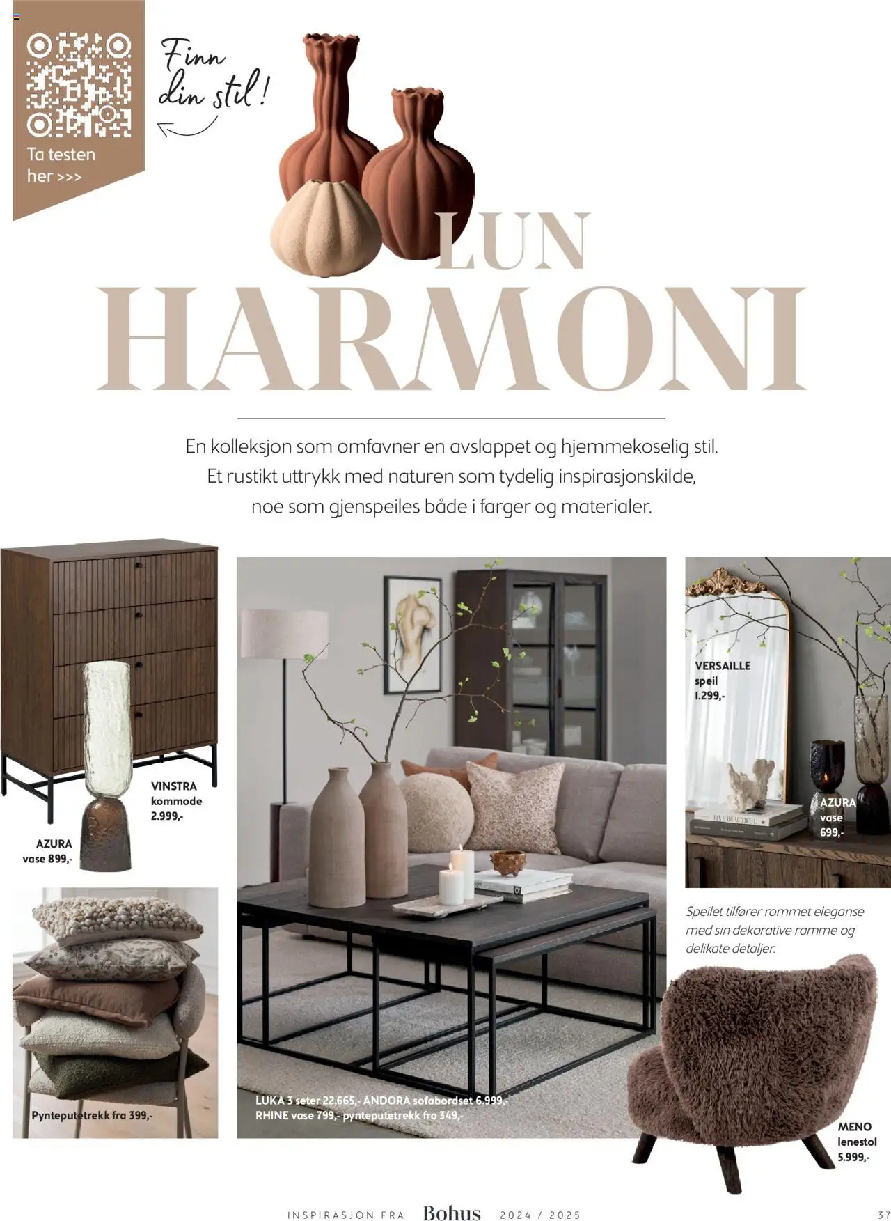  | Side: 37 | Produkter: Kommode, Lenestol, Speil, Vase