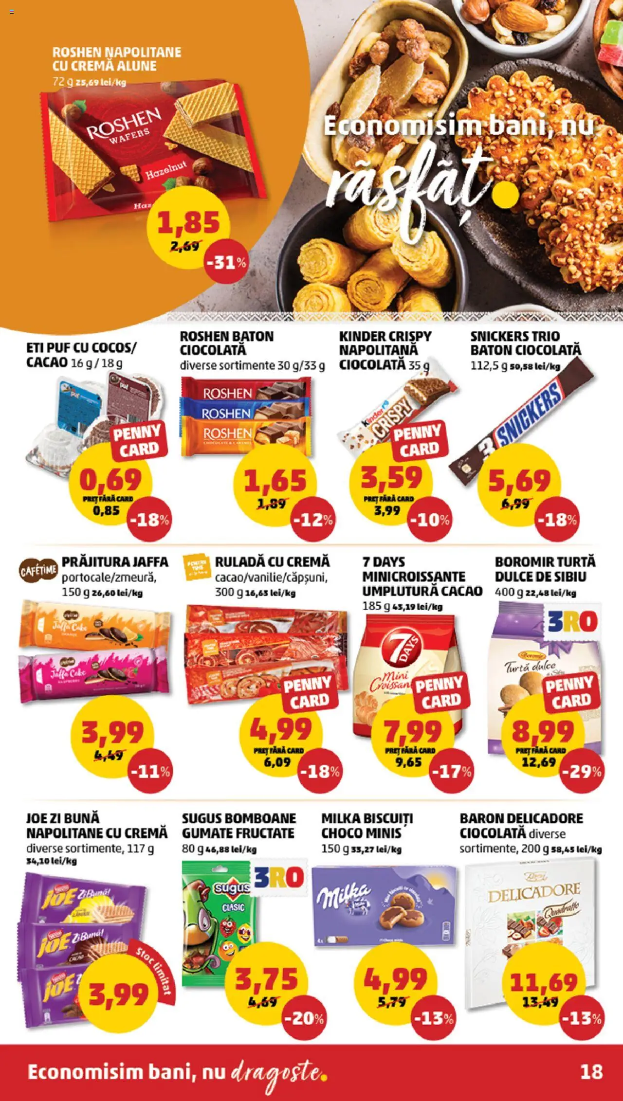 Catalog PENNY – valabil de la 06.08.2025 | Pagină: 18 | Produse: Alune, Ciocolată, Cacao, Turtă dulce