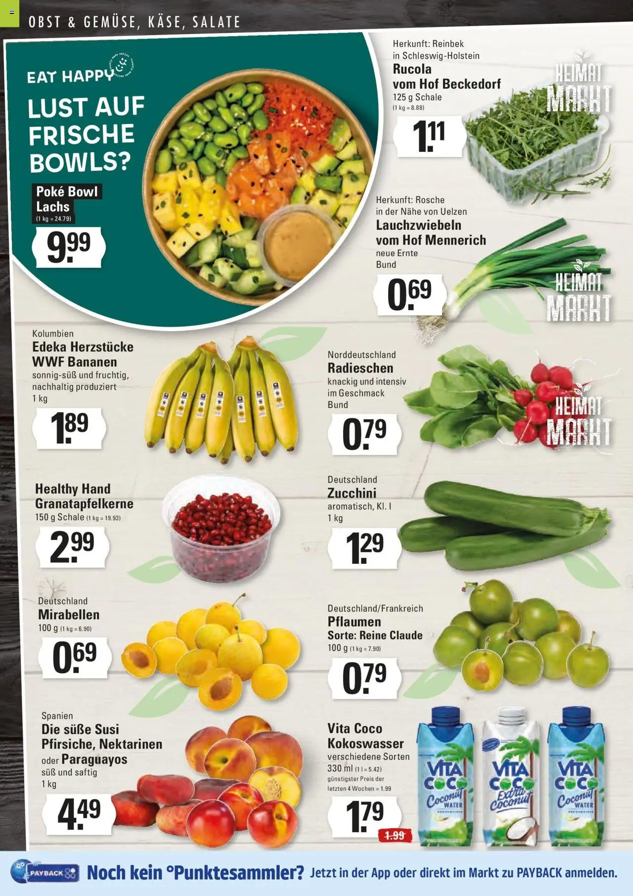 Edeka prospekt Hamburg	 - gültig ab dem 27.07.2025 | Seite: 2 | Produkte: Pflaumen, Nektarinen, Rucola, Bananen