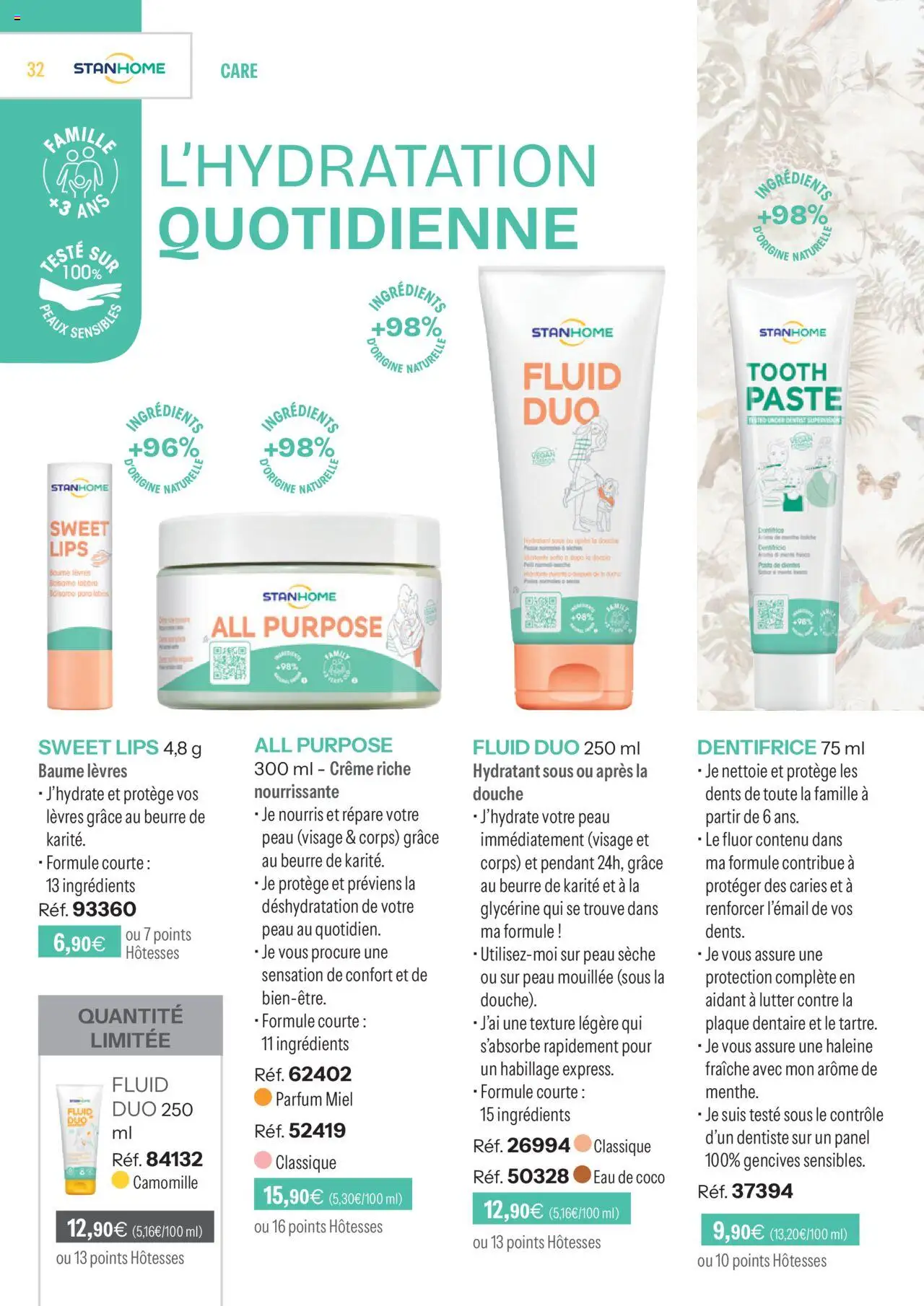 {H1} | Page: 32 | Produits: Beurre de karité, Miel, Douche, Crème