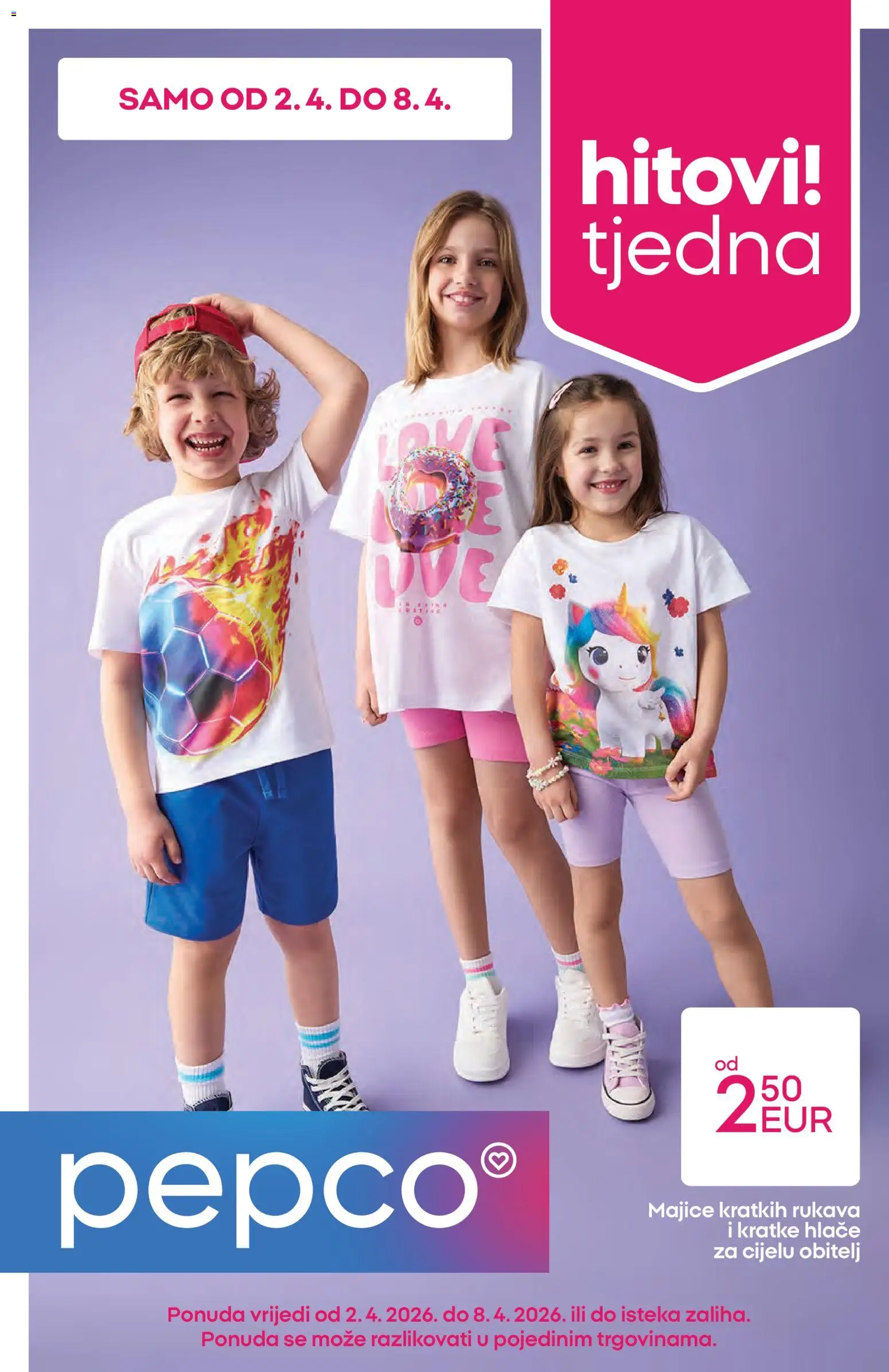 Pepco katalog | vrijedi od 02.04.2026 | Stranica: 1 | Proizvodi: Hlače, Kratke hlače