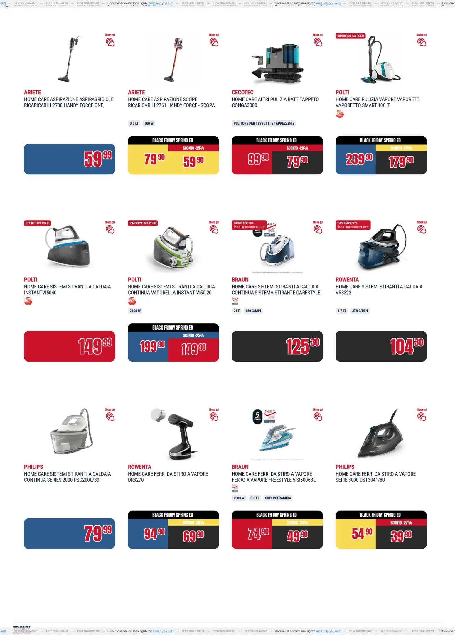 Volantino Trony del 19.03.2026 | Pagina: 4 | Prodotti: Vaporetto, Caldaia, Scopa