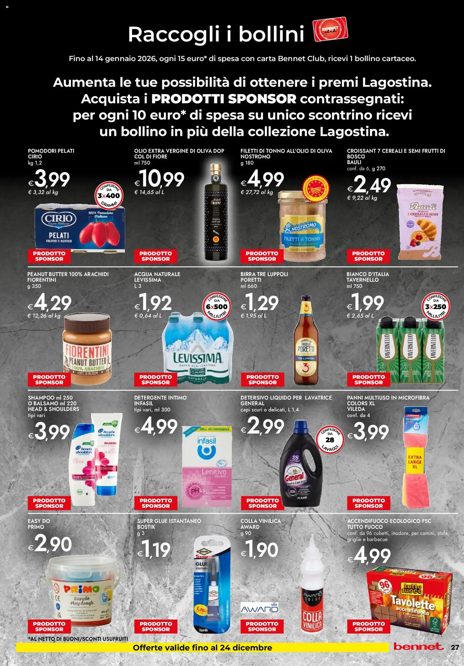 Volantino bennet del 11.12.2025 | Pagina: 27 | Prodotti: Detergente, Barbecue, Lavatrice, Acqua naturale
