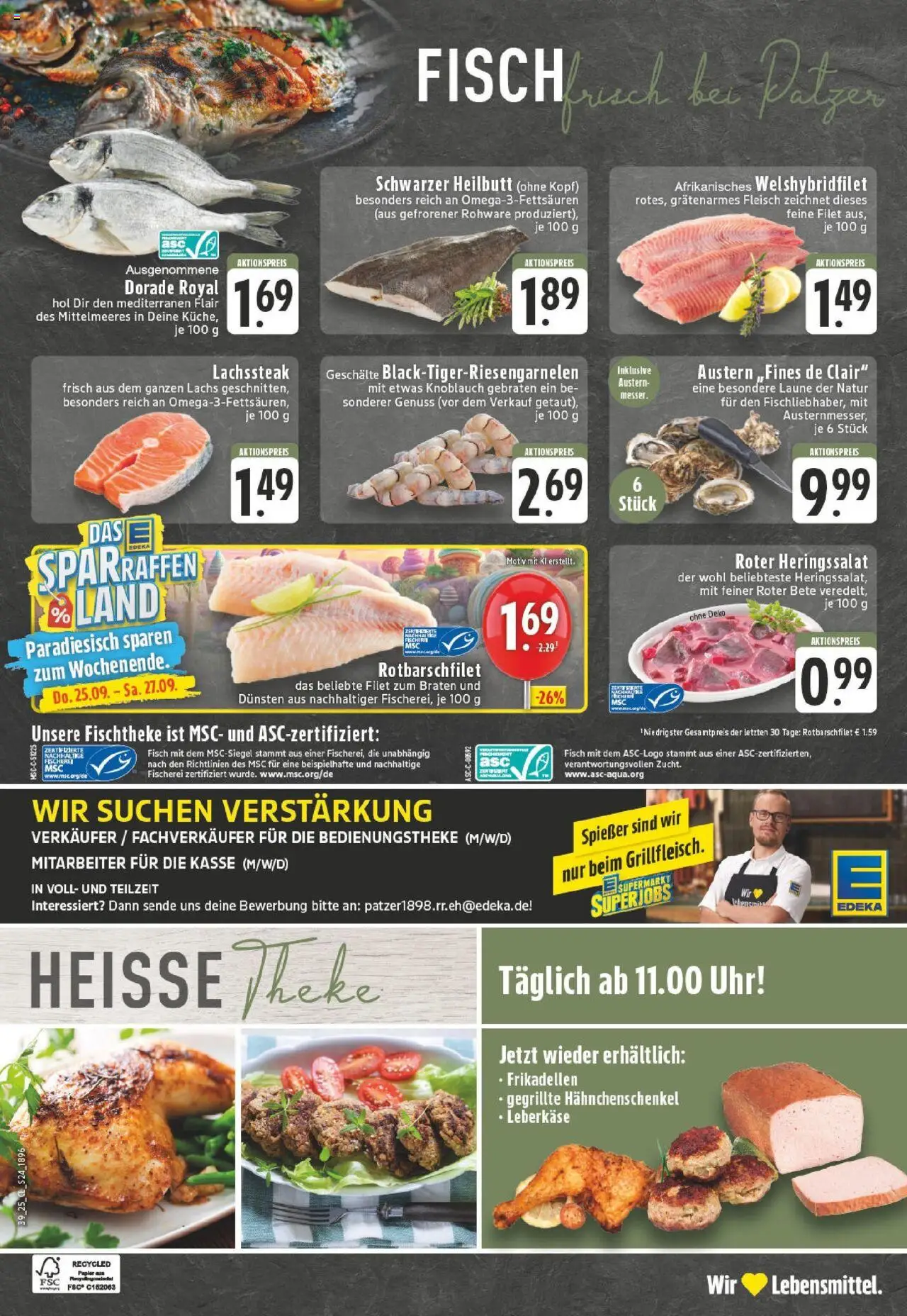 Edeka prospekt Lünen	 – gültig ab 21.09.2025 | Seite: 24 | Produkte: Dorade, Fisch, Lachs, Uhr