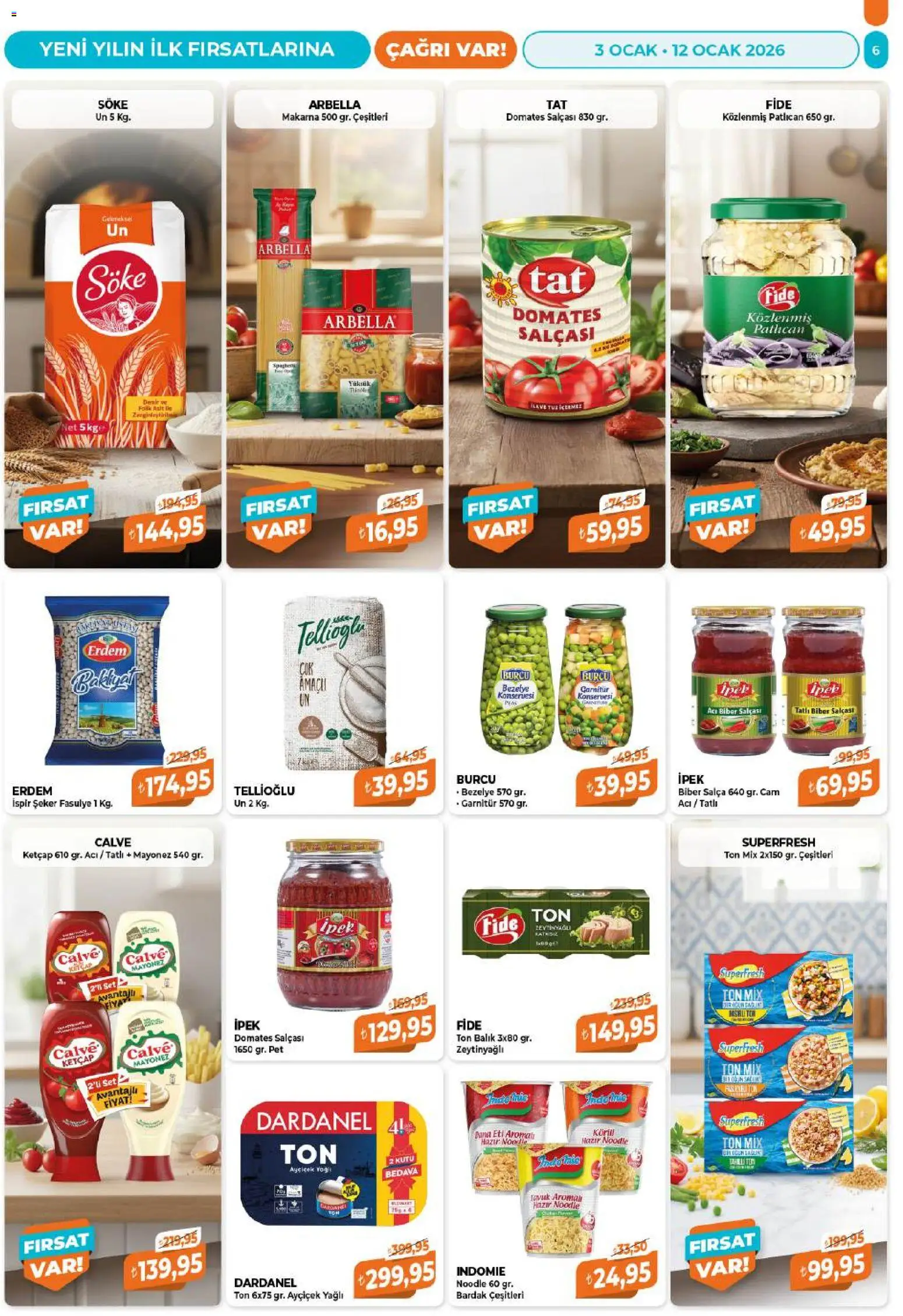 Çağrı Market aktüel ürünler kataloğu yayımlandı! Bu hafta 03 - 12 Ocak 2026 günü Çağrı Market indirimli ürünleri