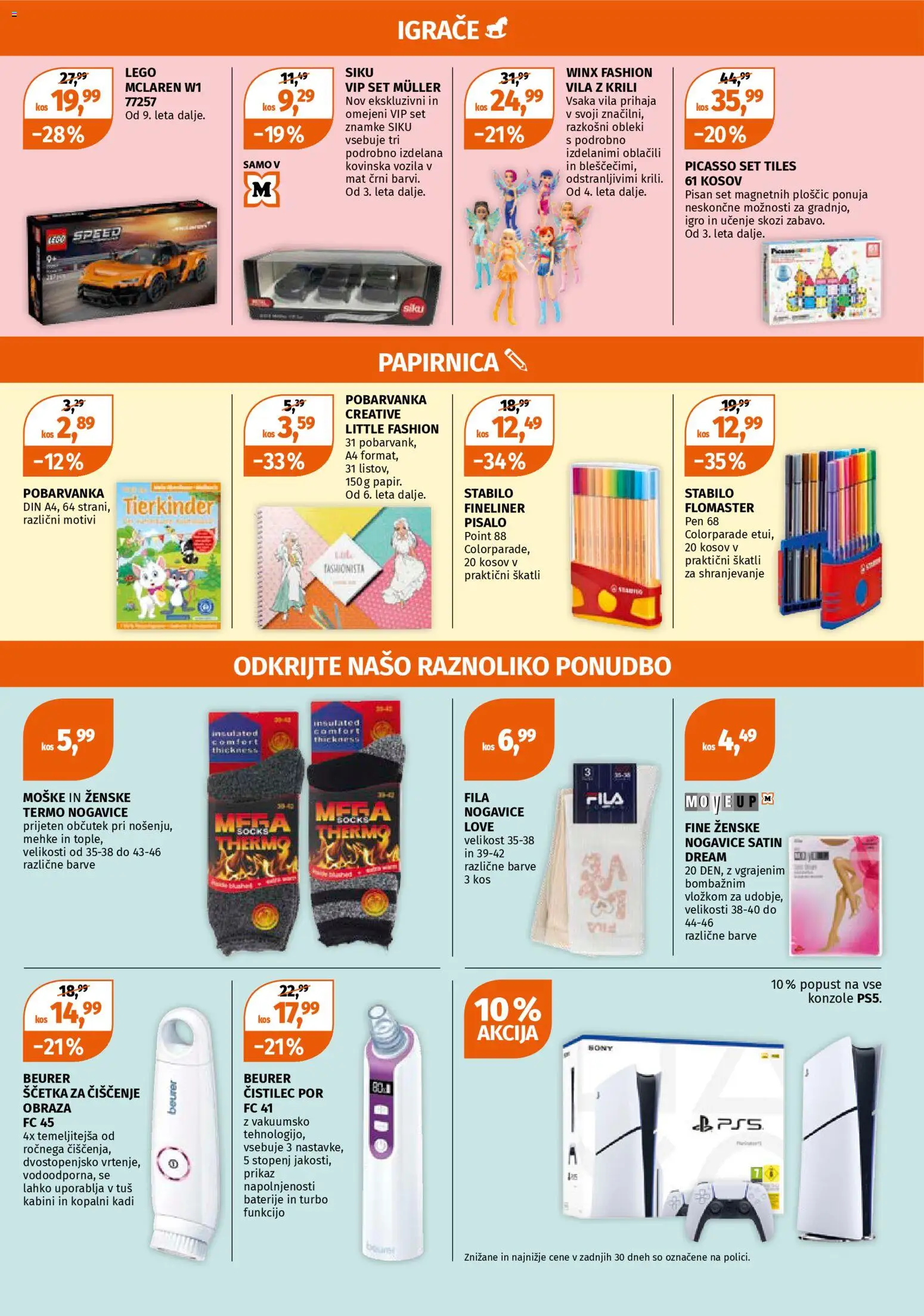 Novi Müller katalog ponudbe – veljaven od 05.01.2026 | Stran: 11 | Izdelki: Baterije, Kos, Nogavice