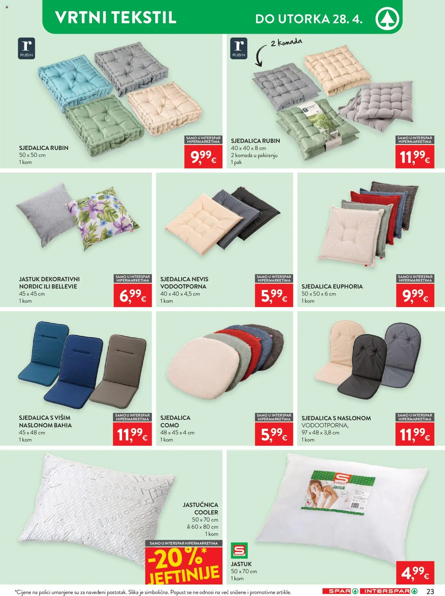 Spar katalog | vrijedi od 15.04.2026 | Stranica: 31 | Proizvodi: Jastuk, Jastučnica