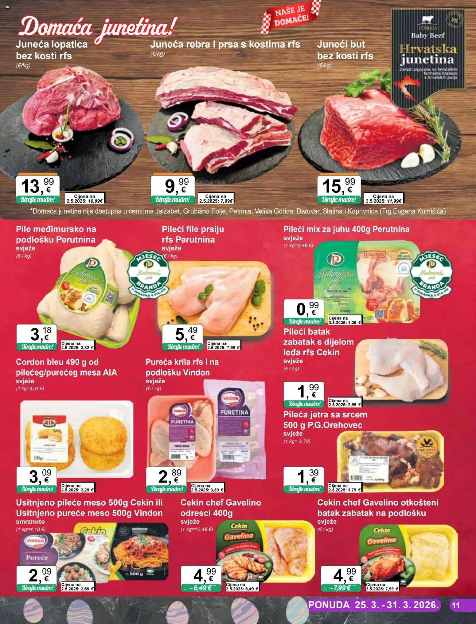 KTC katalog | vrijedi od 25.03.2026 | Stranica: 11 | Proizvodi: Juneći but, Meso, Junetina, Lopatica