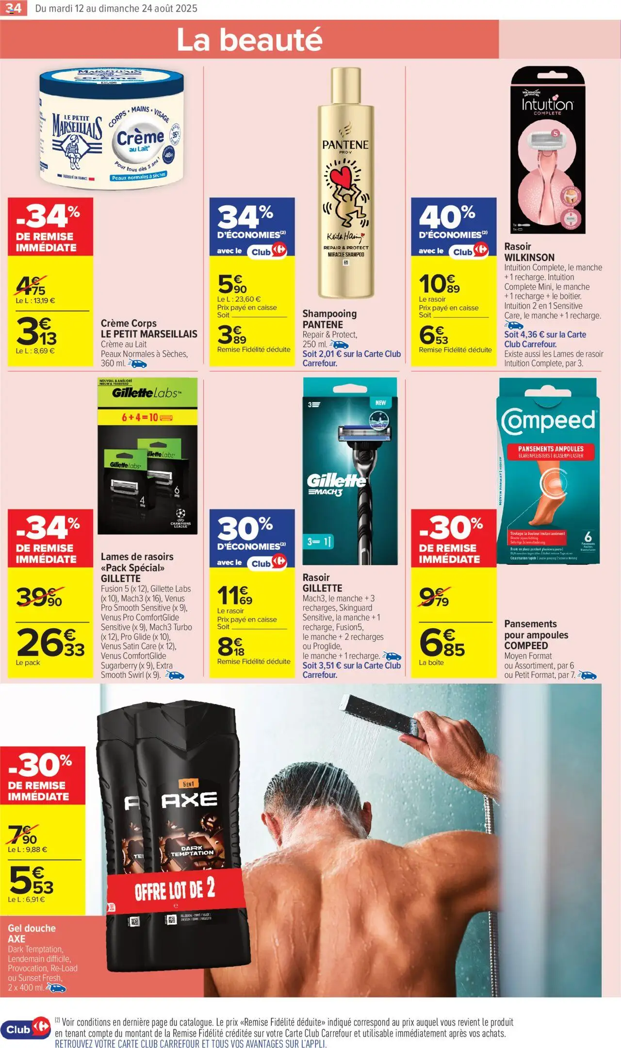  | Page: 36 | Produits: Rasoir, Gel douche, Gillette Labs, Crème