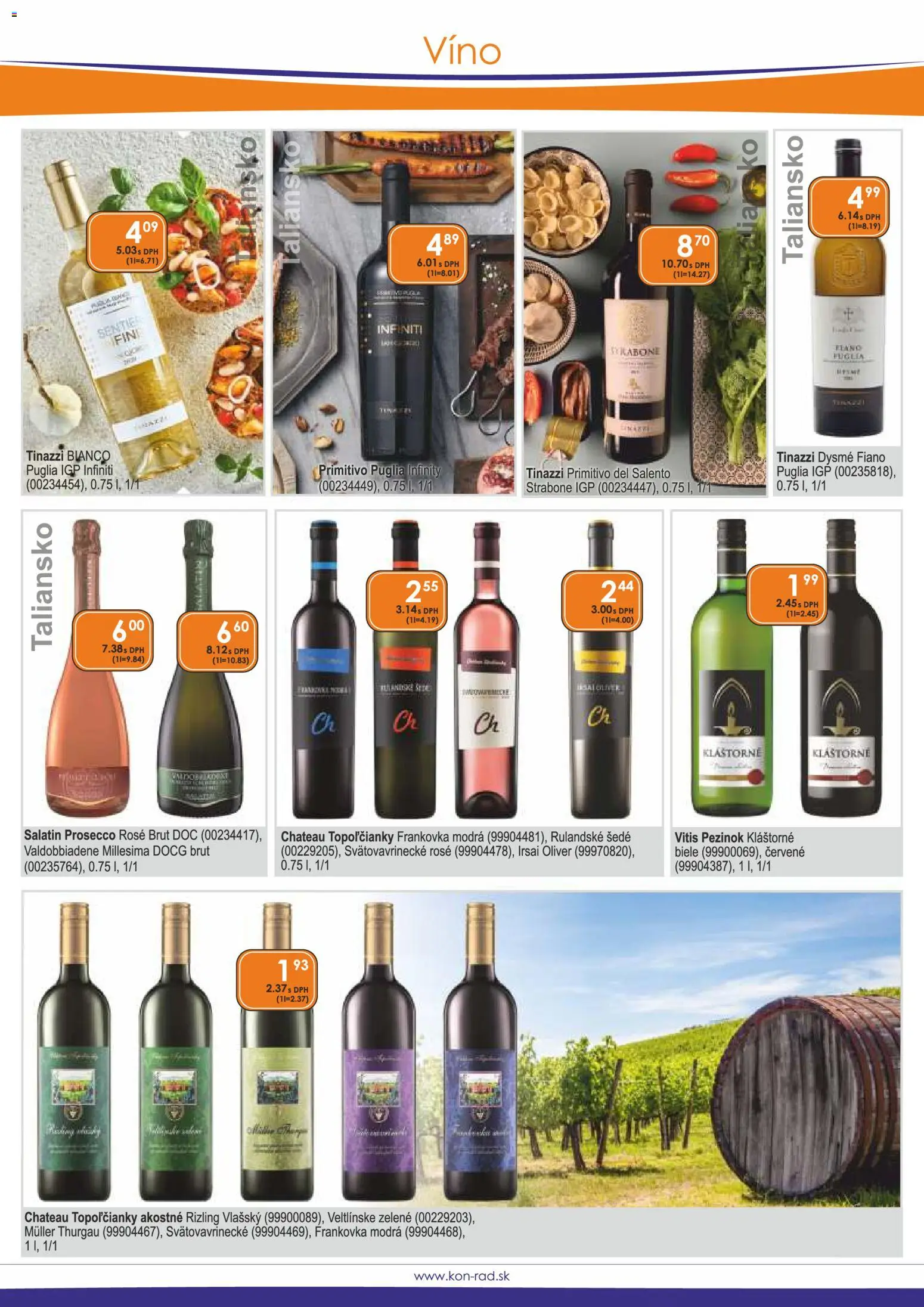Nové KON - RAD akcie – leták je platný od 01.02.2026 | Strana: 13 | Produkty: Víno, Prosecco