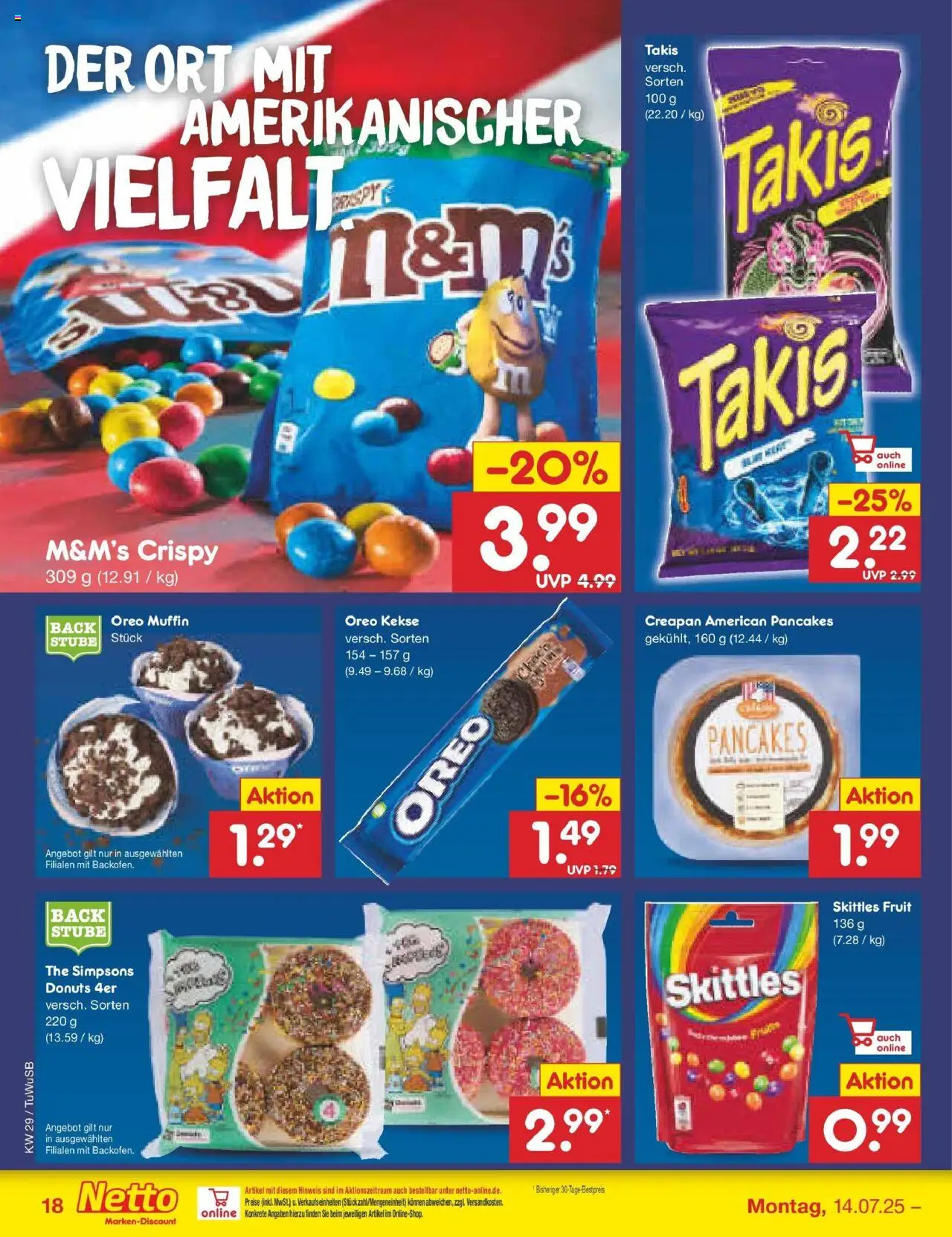 Netto Marken-Discount prospekt Calw-Stammheim	 - gültig ab dem 13.07.2025 | Seite: 24 | Produkte: M&M's, Donuts, Kekse