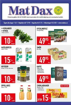 Matdax - erbjudanden - Förhandsvisning av reklamblad från butik Matdax aktuell från 20.10.2025