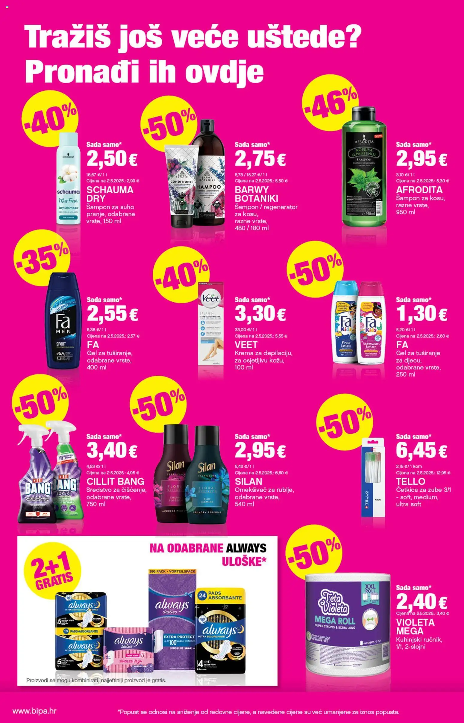 Bipa katalog | vrijedi od 16.04.2026 | Stranica: 12 | Proizvodi: Regenerator, Gel za tuširanje, Krema, Violeta