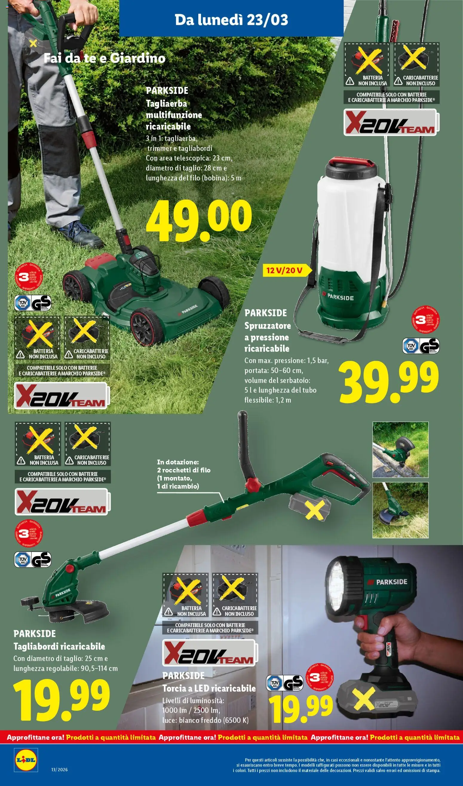 Volantino Lidl del 23.03.2026 | Pagina: 28 | Prodotti: Tè, Tubo, Batteria, Batterie