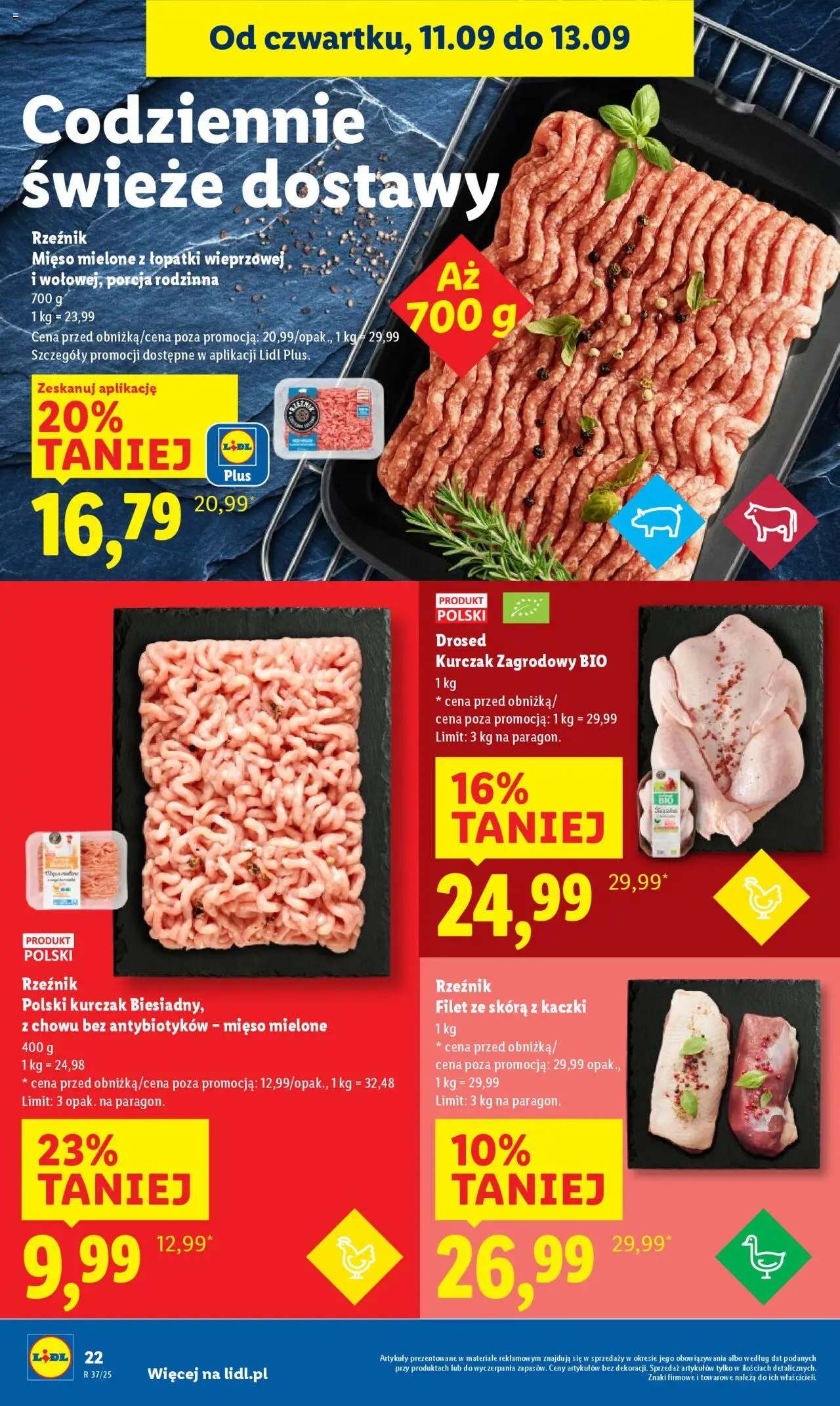 Lidl Gazetka od 11.09.2025 | Strona: 24 | Produkty: Kurczak, Mięso, Mięso mielone, Kurczak zagrodowy